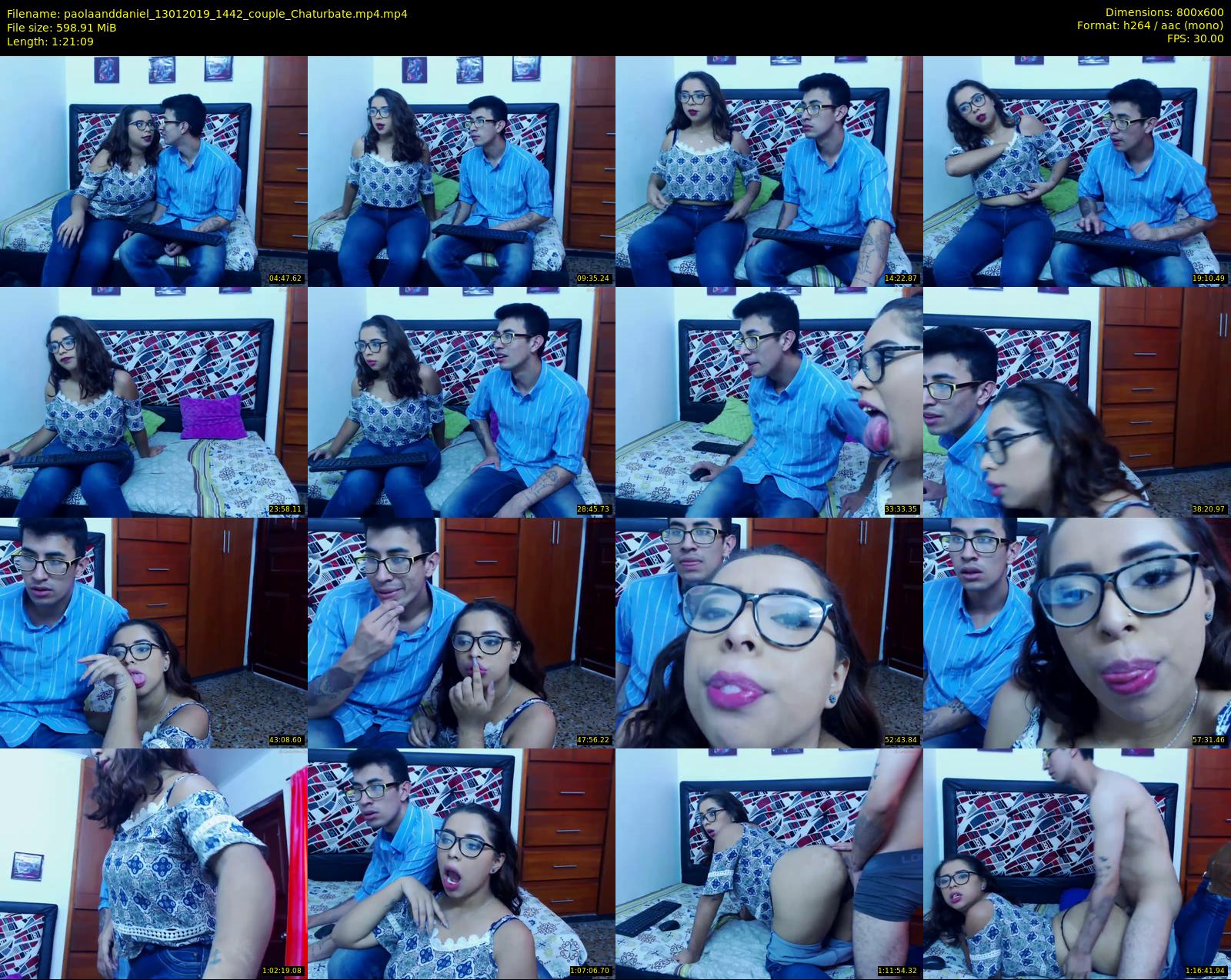 paolaanddaniel — 82 minute Chaturbate couple cam show recording, 480p, Jan 13, 2019