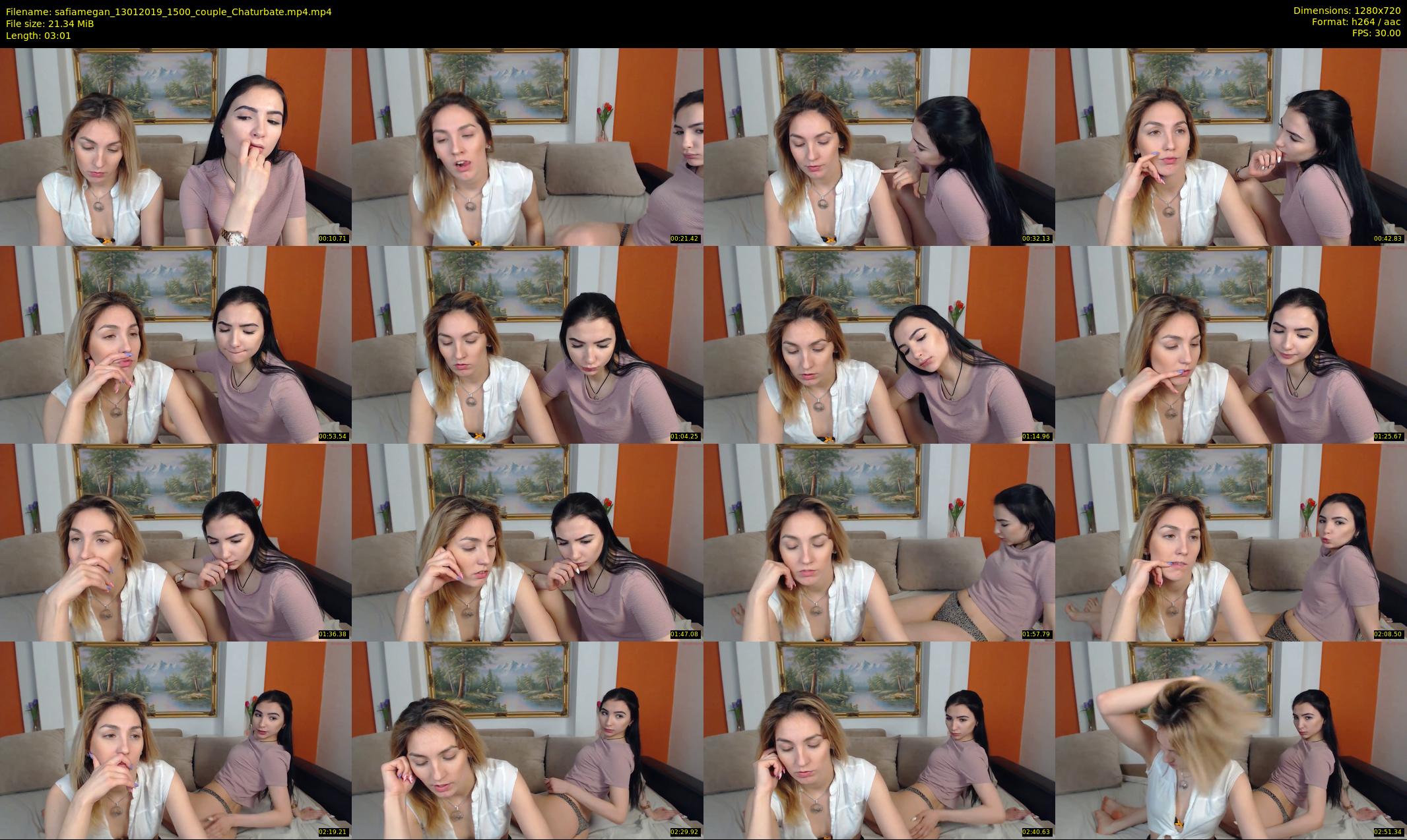 safiamegan — 4 minute Chaturbate couple cam show recording, 720p, Jan 13, 2019