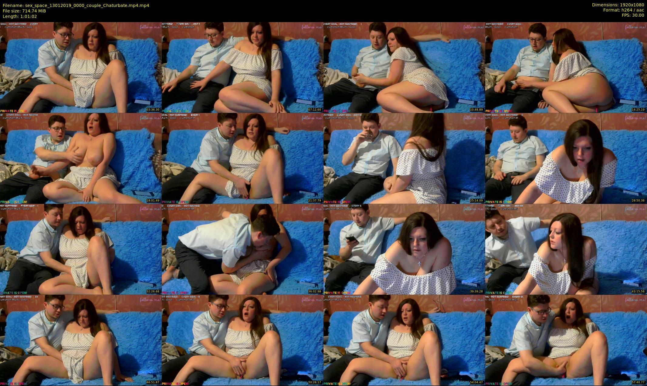 sex_space — 62 minute Chaturbate couple cam show recording, 1080p, Jan 13, 2019