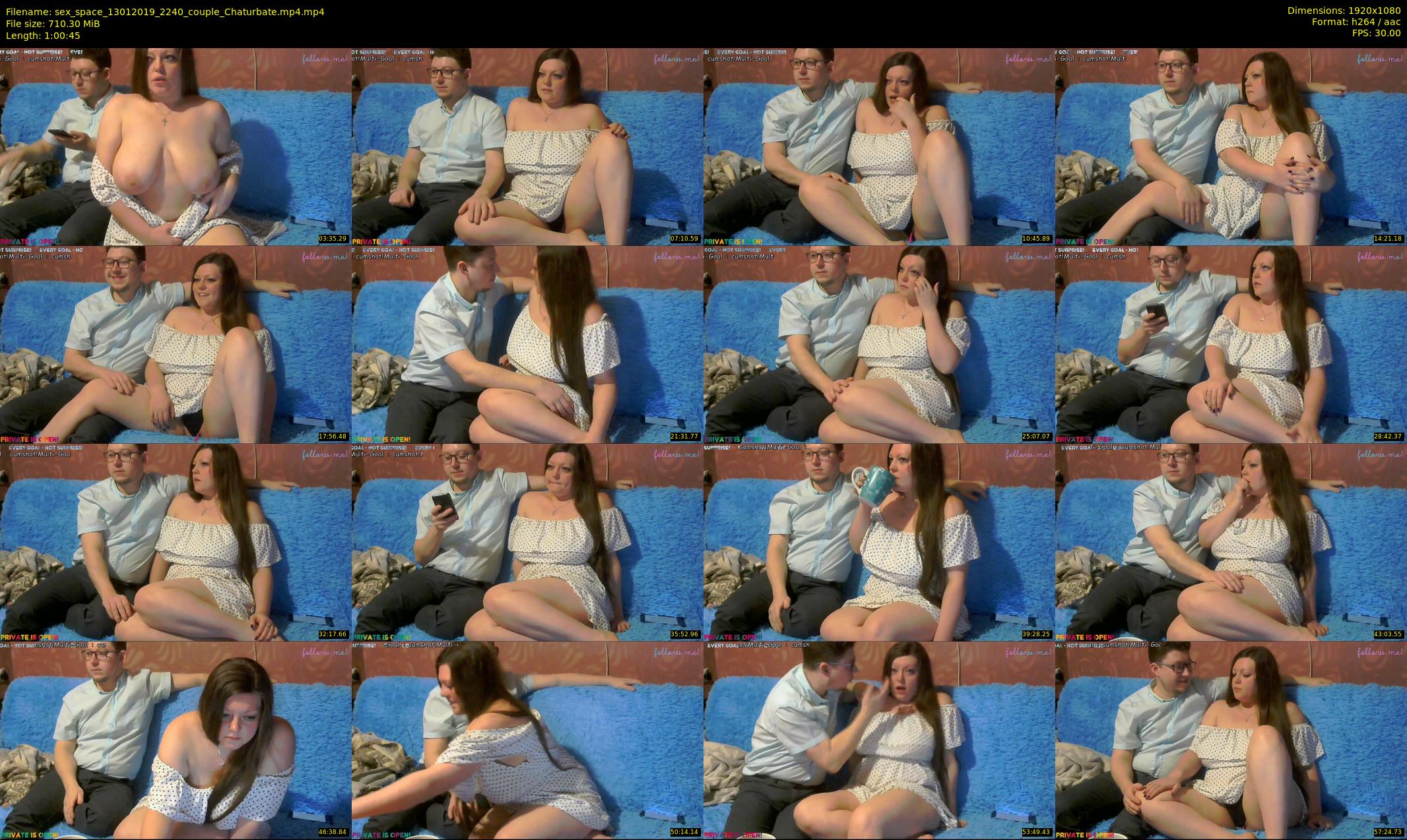 sex_space — 61 minute Chaturbate couple cam show recording, 1080p, Jan 13, 2019