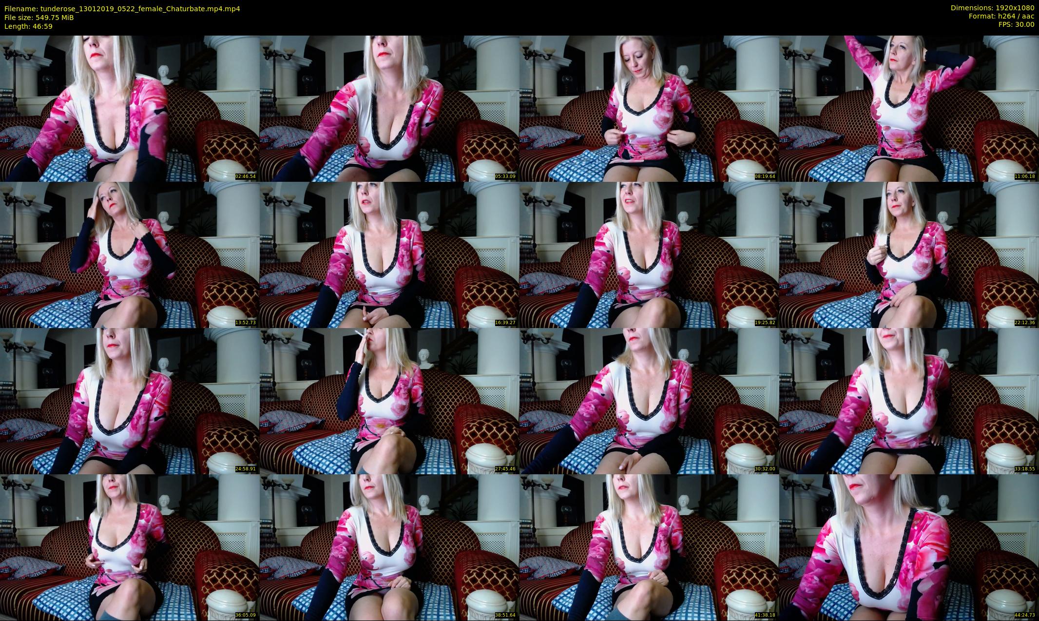 tunderose — 47 minute Chaturbate female cam show recording, 1080p, Jan 13, 2019