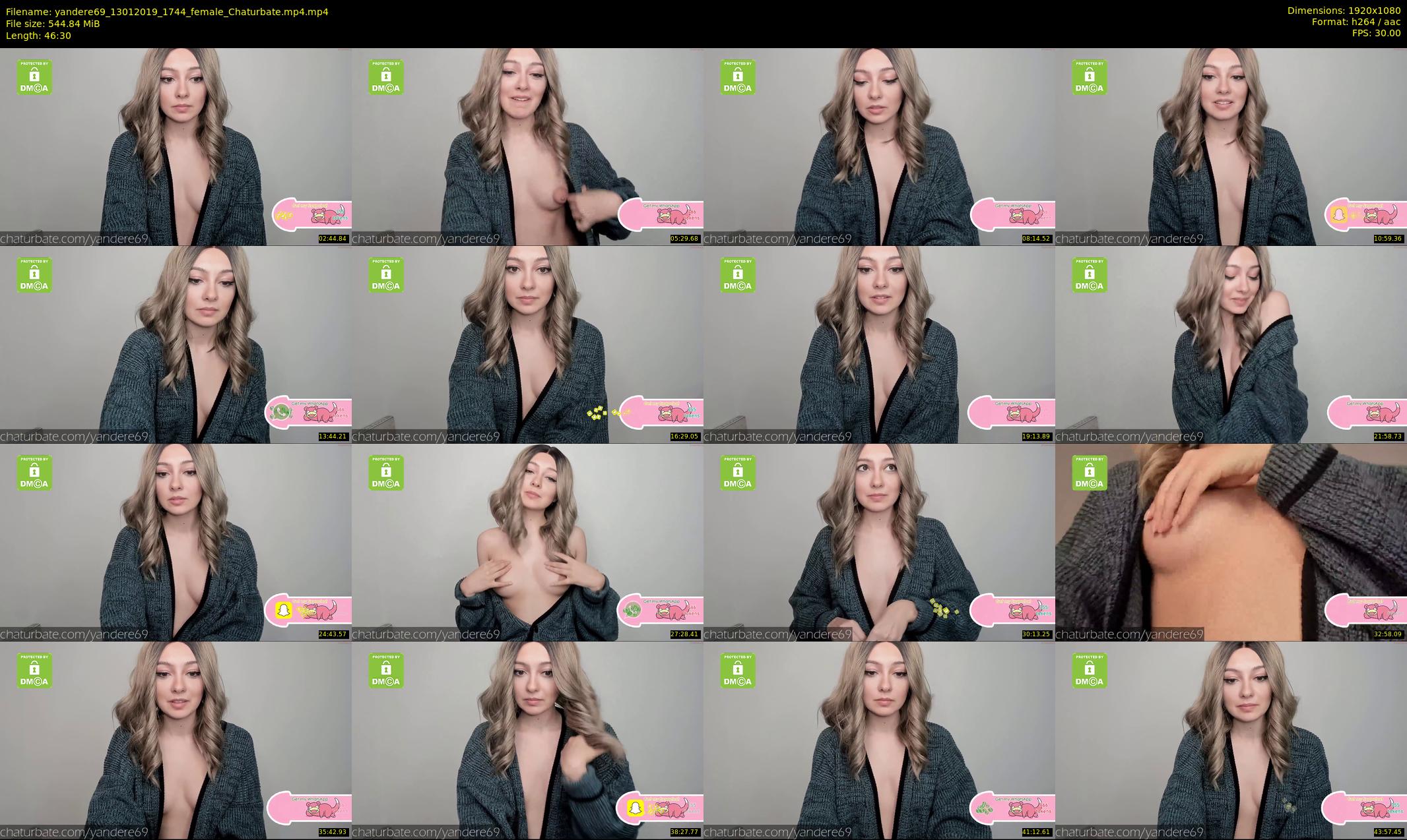 yandere69 — 47 minute Chaturbate female cam show recording, 1080p, Jan 13, 2019