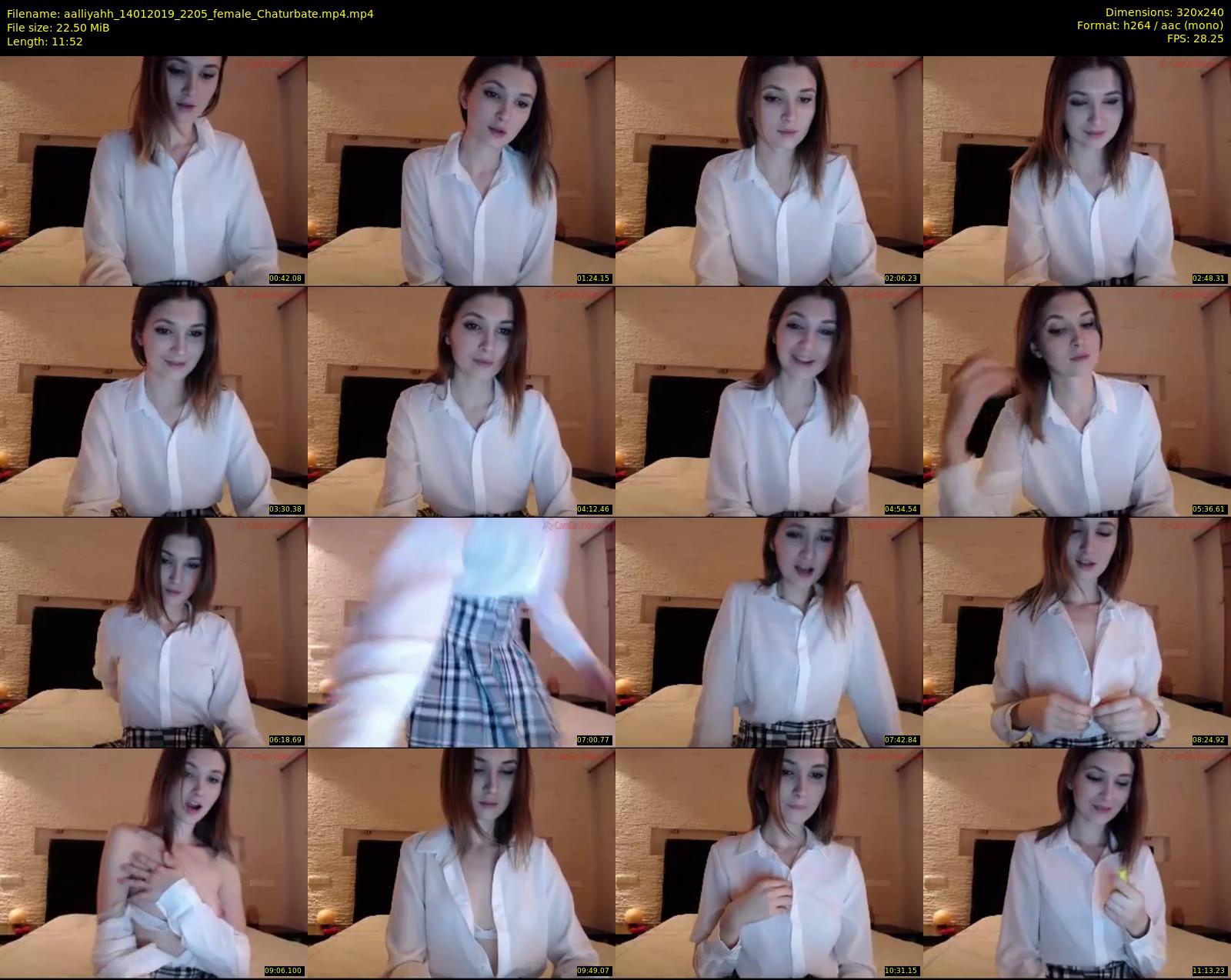 aalliyahh — 12 minute Chaturbate female cam show recording, SD, Jan 14, 2019