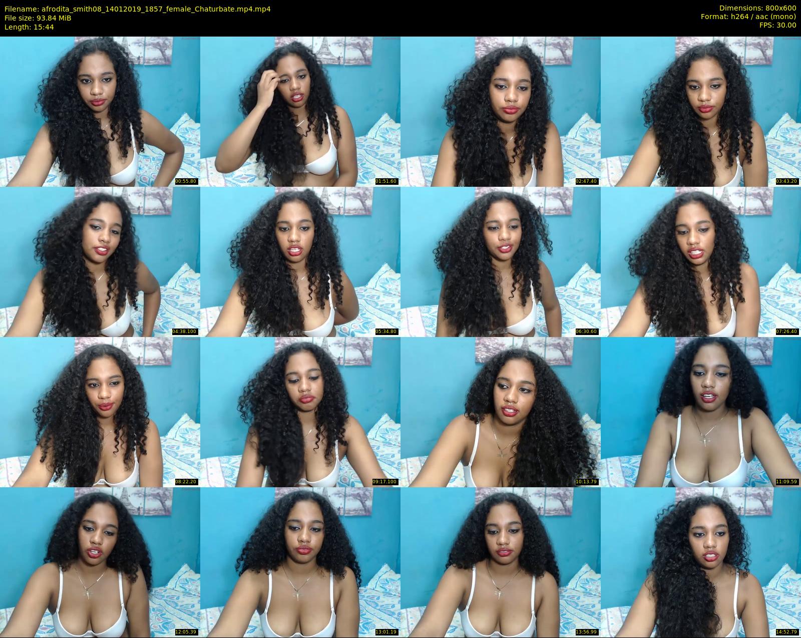 afrodita_smith08 — 16 minute Chaturbate female cam show recording, 480p, Jan 14, 2019