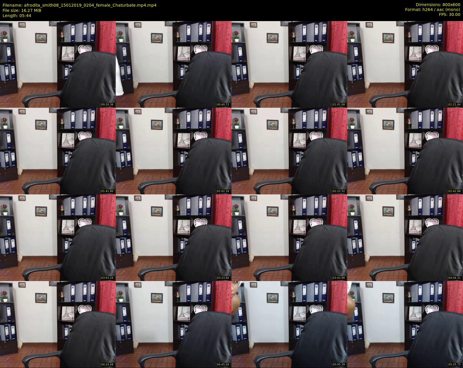 afrodita_smith08 — 6 minute Chaturbate female cam show recording, 480p, Jan 15, 2019