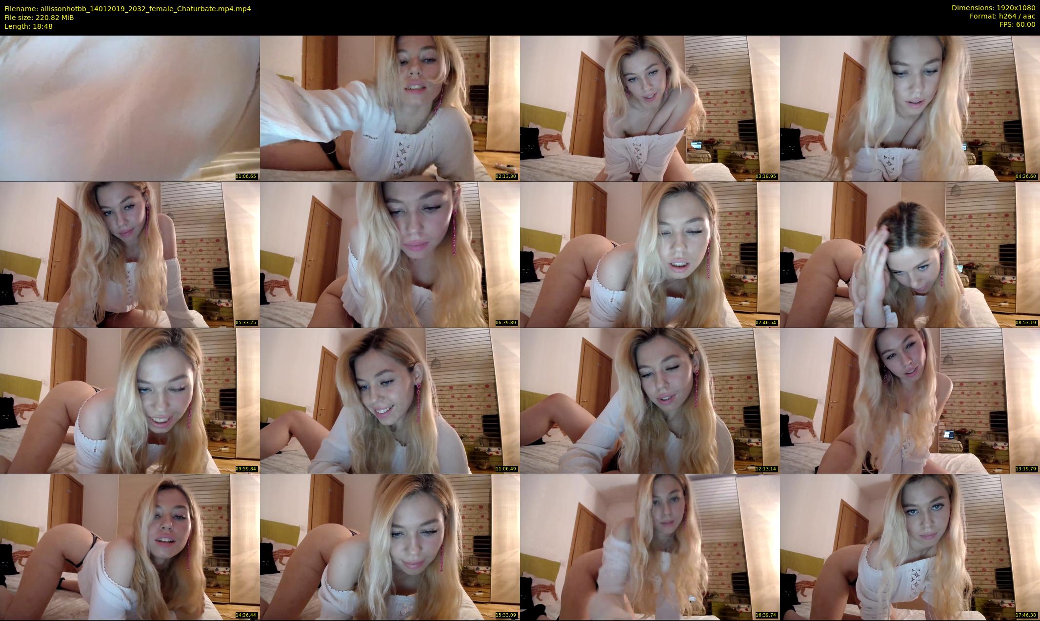allissonhotbb — 19 minute Chaturbate female cam show recording, 1080p, Jan 14, 2019