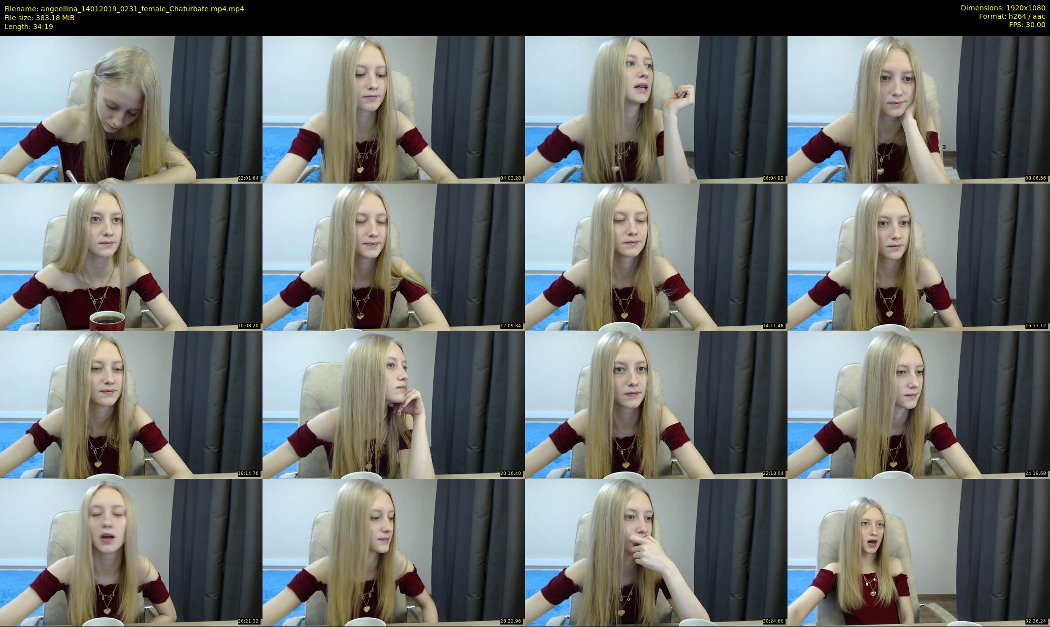 angeellina — 35 minute Chaturbate female cam show recording, 1080p, Jan 14, 2019
