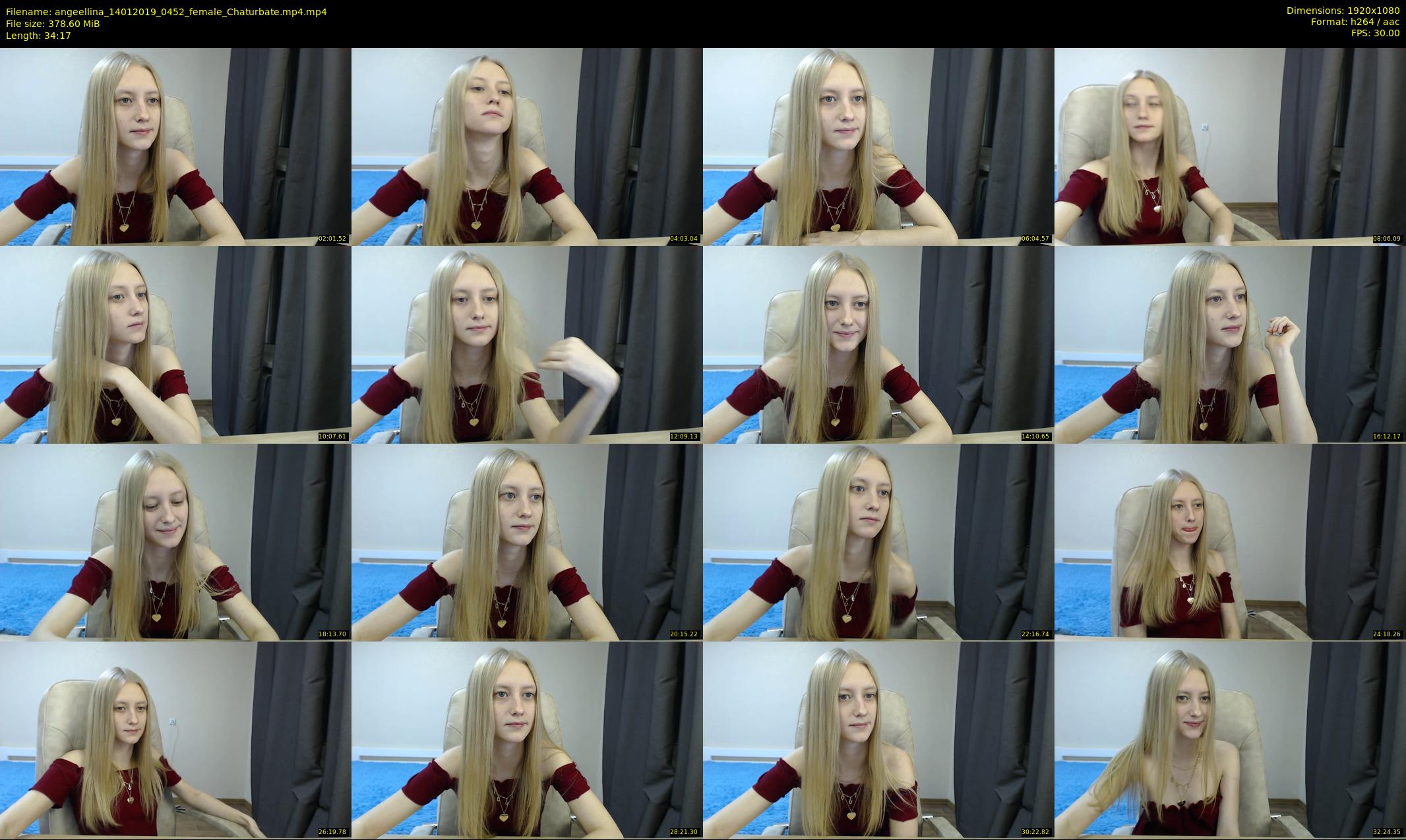 angeellina — 35 minute Chaturbate female cam show recording, 1080p, Jan 14, 2019