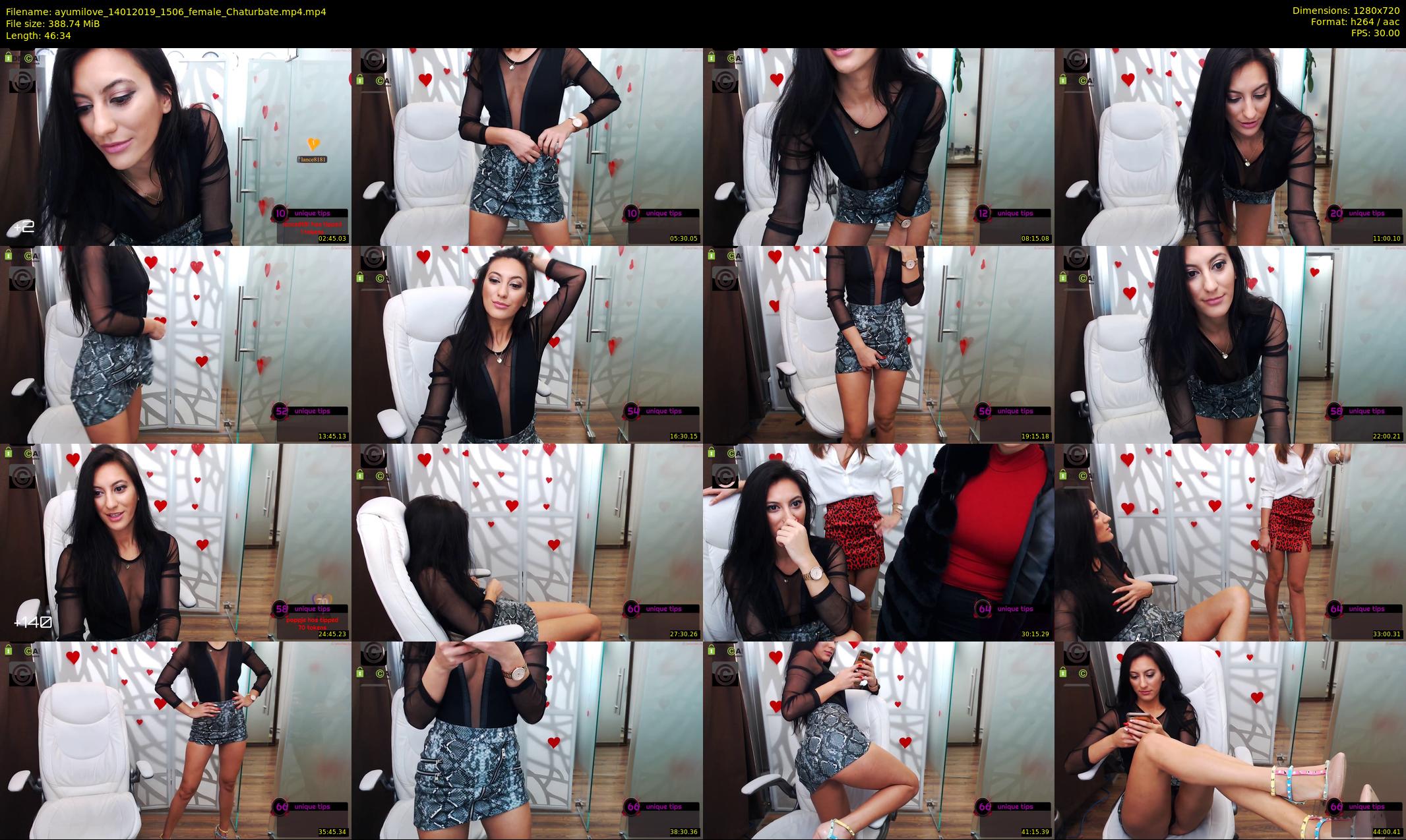 ayumilove — 47 minute Chaturbate female cam show recording, 720p, Jan 14, 2019