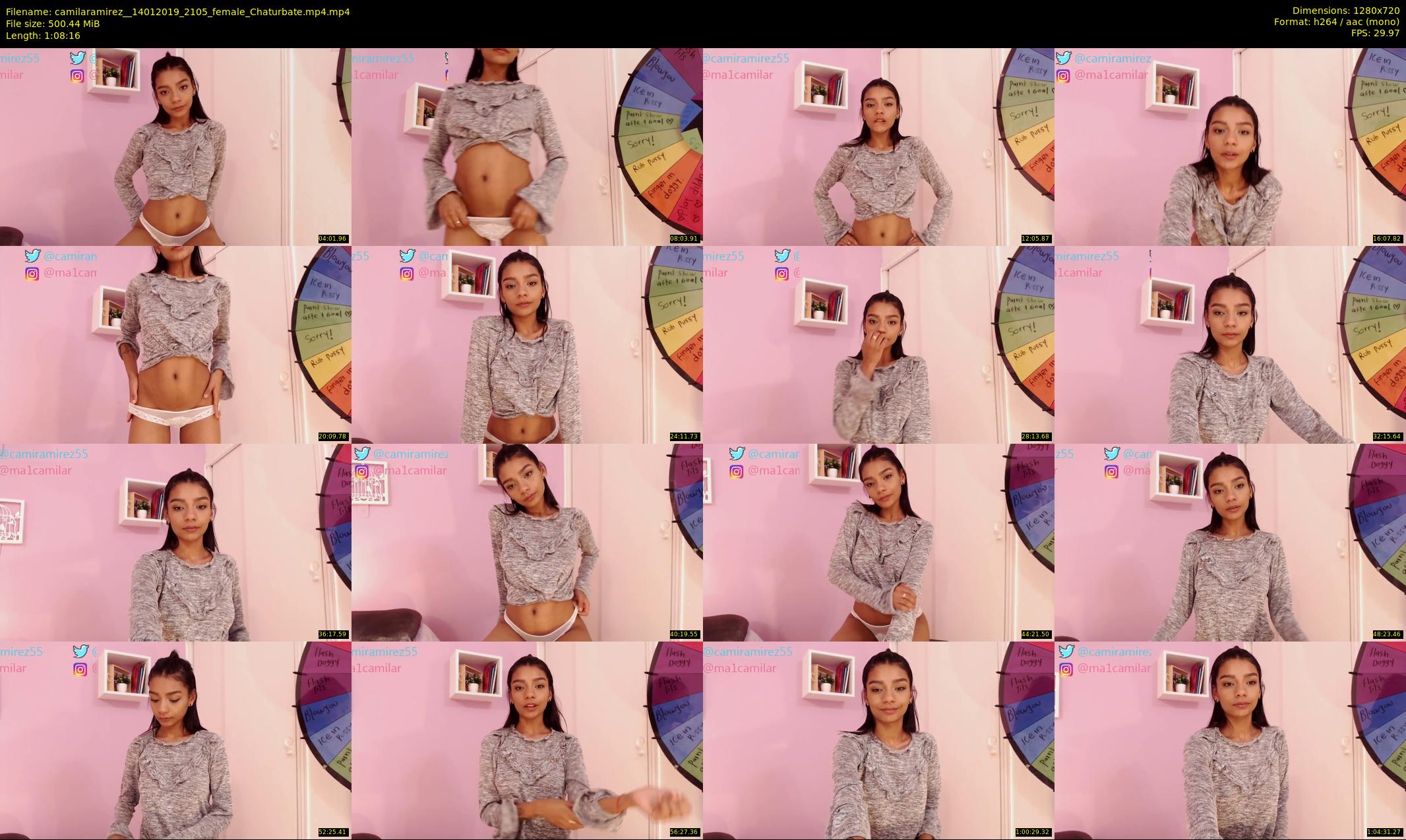 camilaramirez_ — 69 minute Chaturbate female cam show recording, 720p, Jan 14, 2019