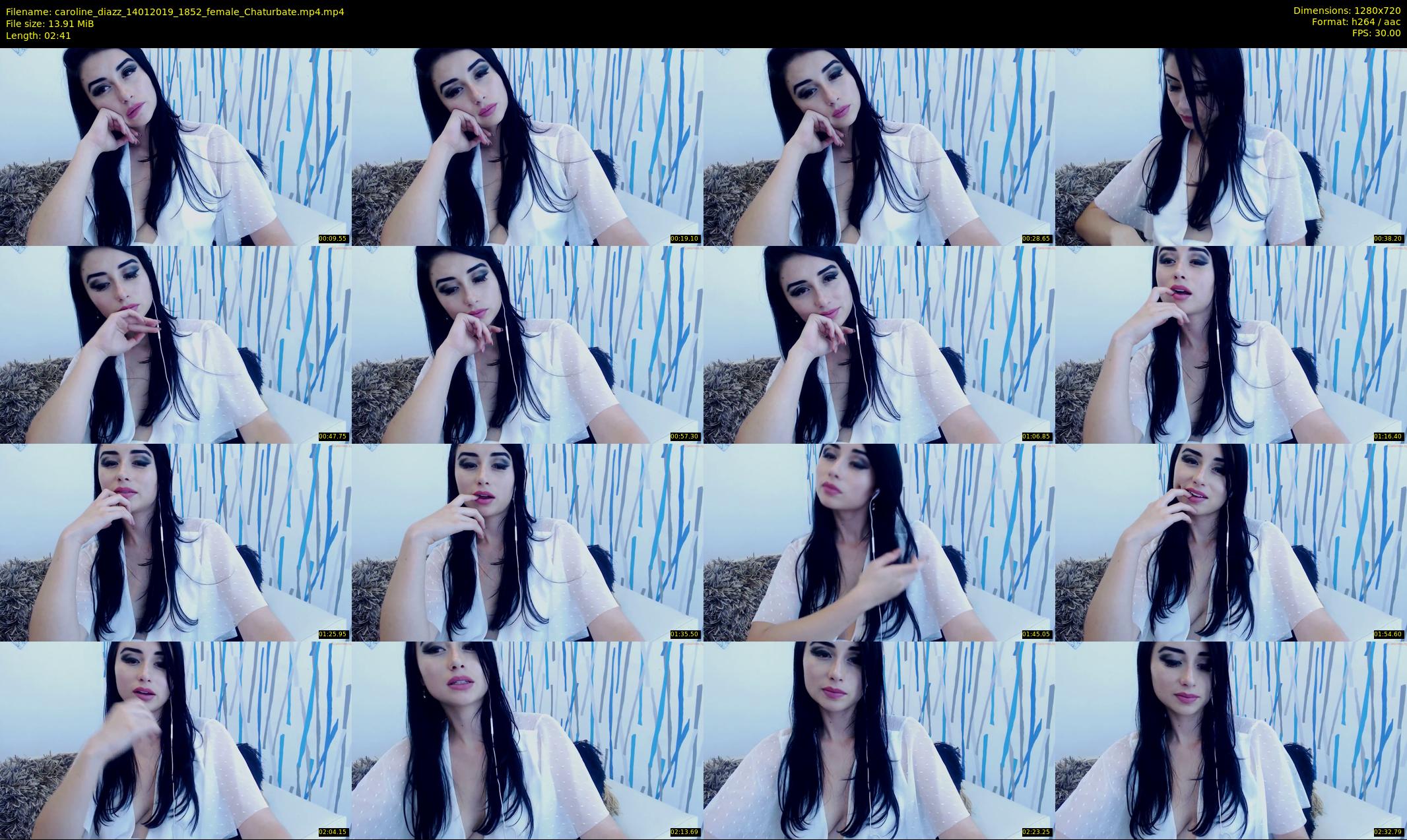caroline_diazz — 3 minute Chaturbate female cam show recording, 720p, Jan 14, 2019