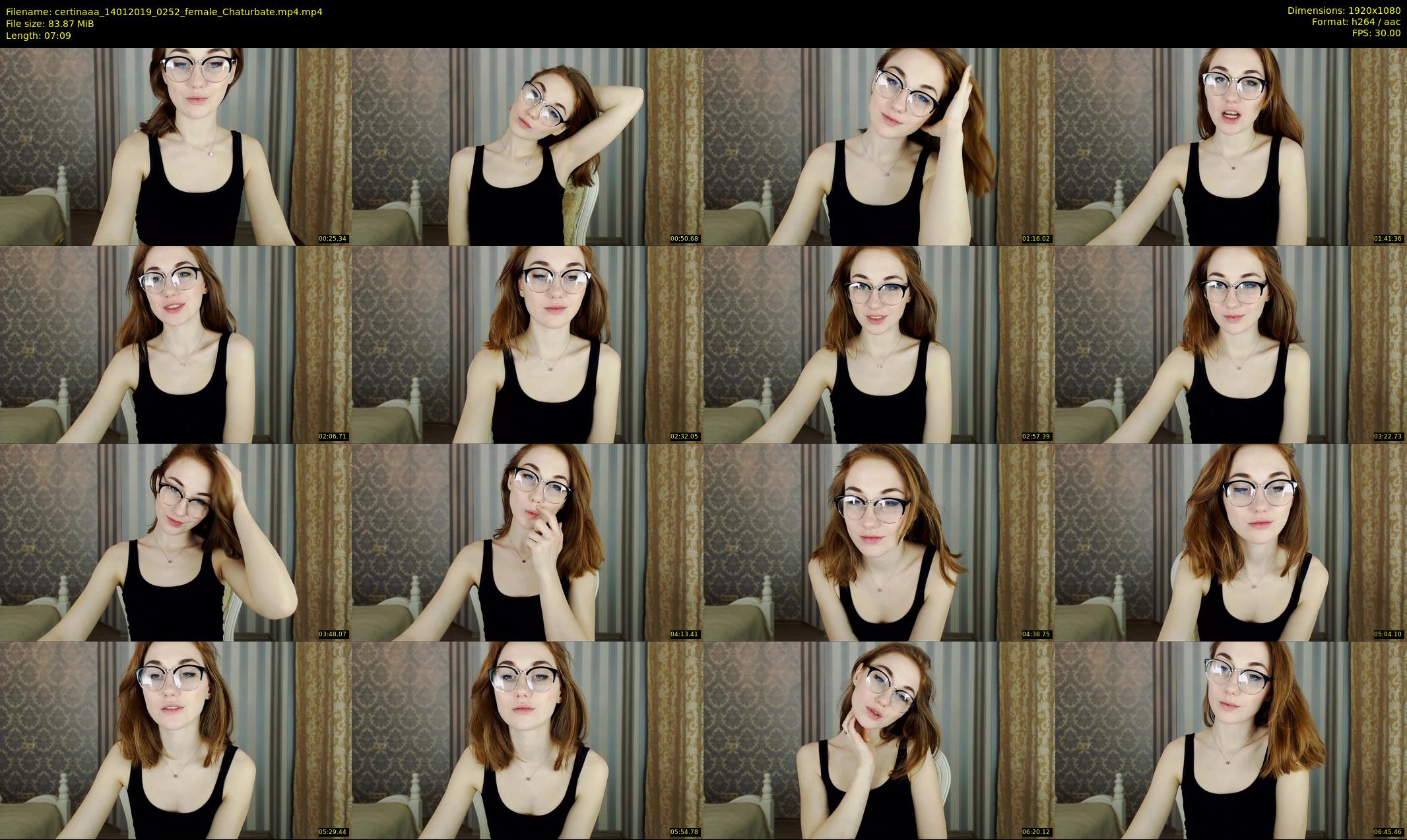 certinaaa — 8 minute Chaturbate female cam show recording, 1080p, Jan 14, 2019