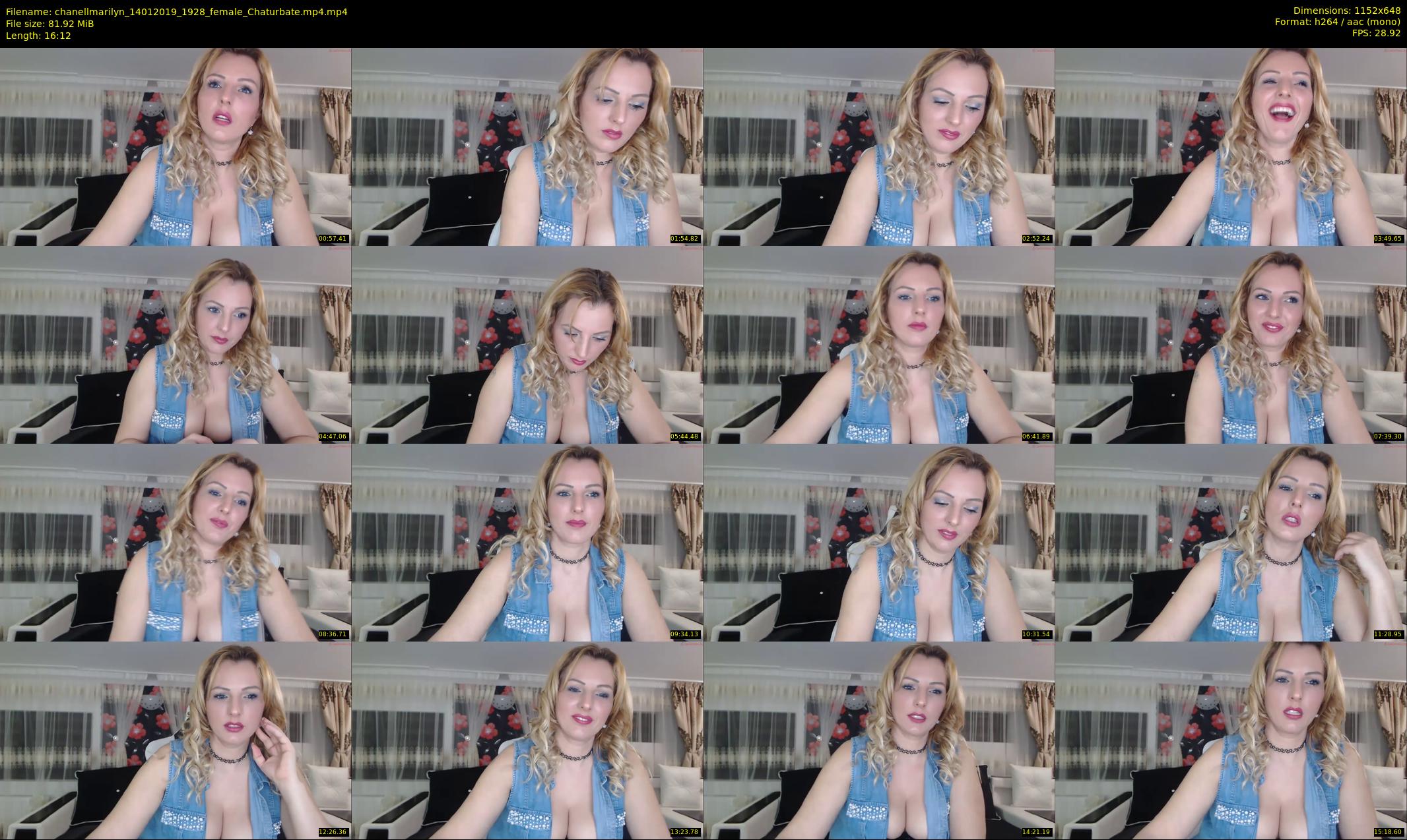 chanellmarilyn — 17 minute Chaturbate female cam show recording, 480p, Jan 14, 2019