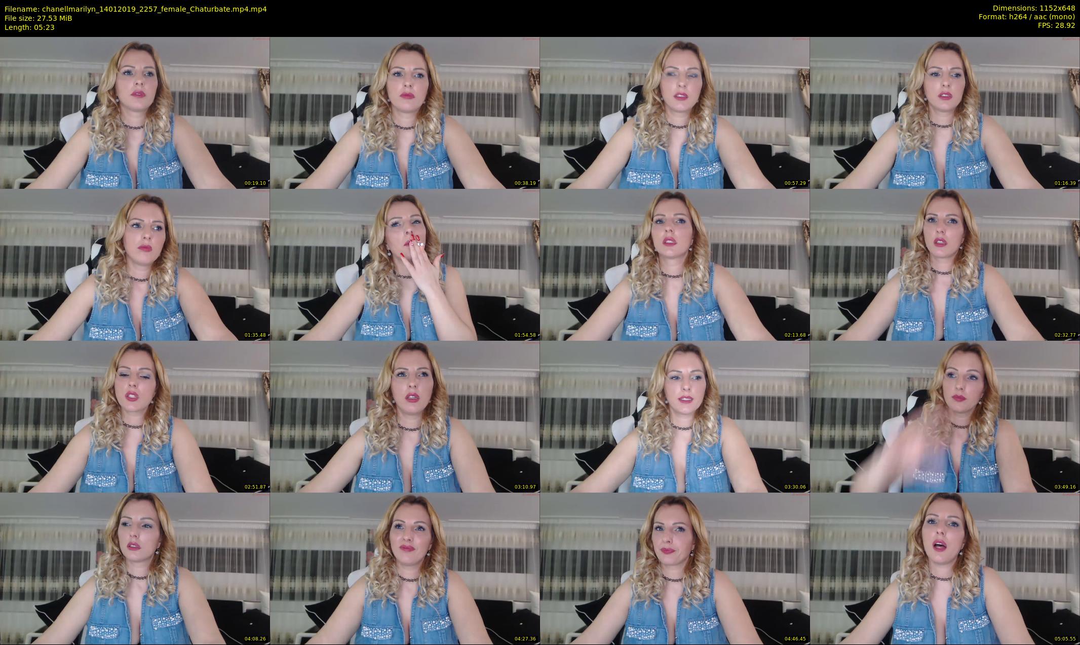 chanellmarilyn — 6 minute Chaturbate female cam show recording, 480p, Jan 14, 2019