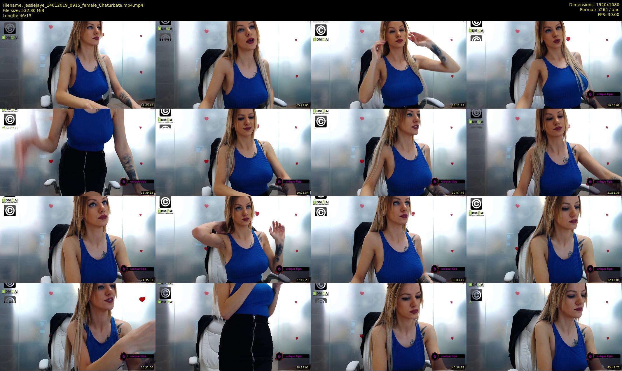 jessiejaye — 47 minute Chaturbate female cam show recording, 1080p, Jan 14, 2019