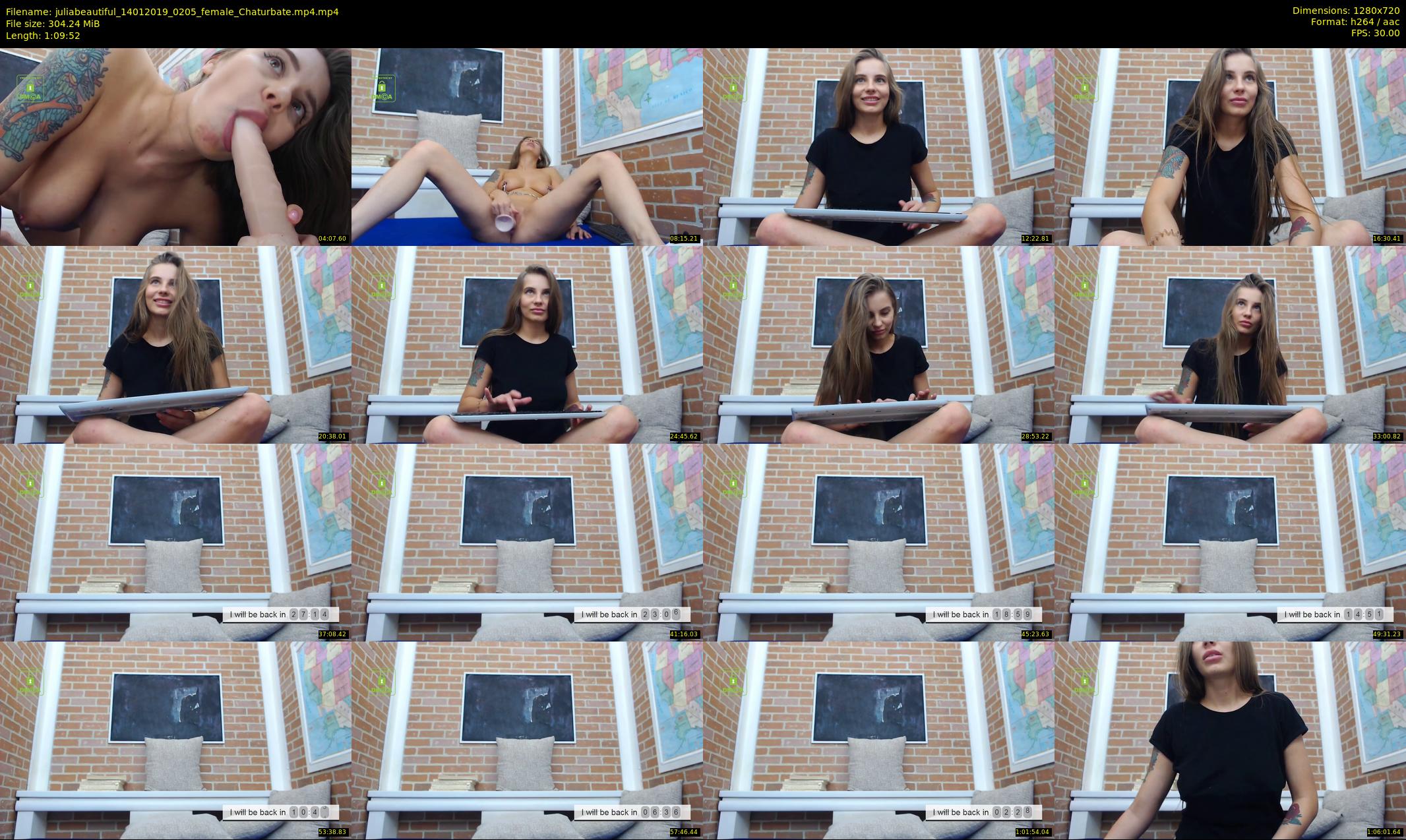 juliabeautiful — 70 minute Chaturbate female cam show recording, 720p, Jan 14, 2019