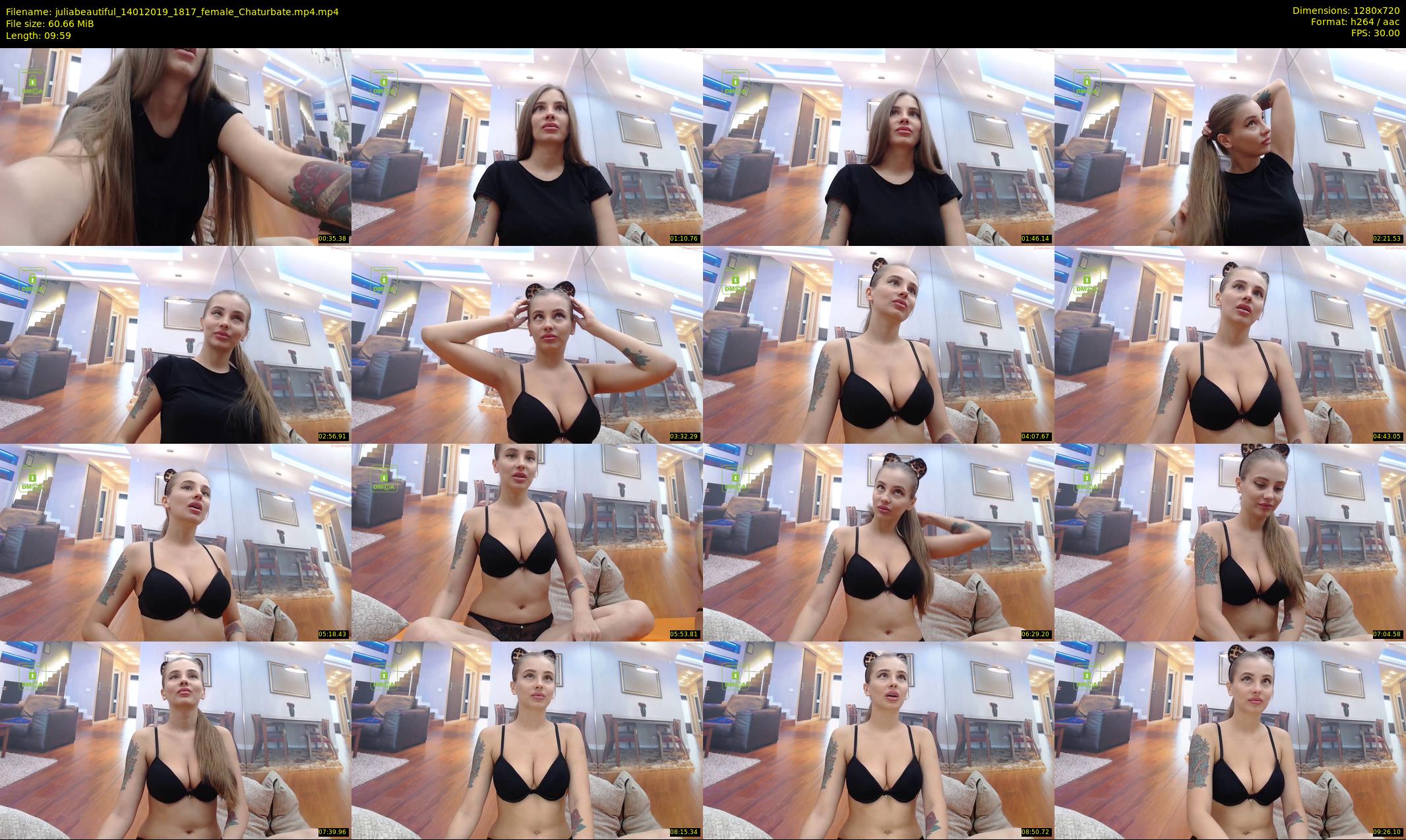 juliabeautiful — 10 minute Chaturbate female cam show recording, 720p, Jan 14, 2019