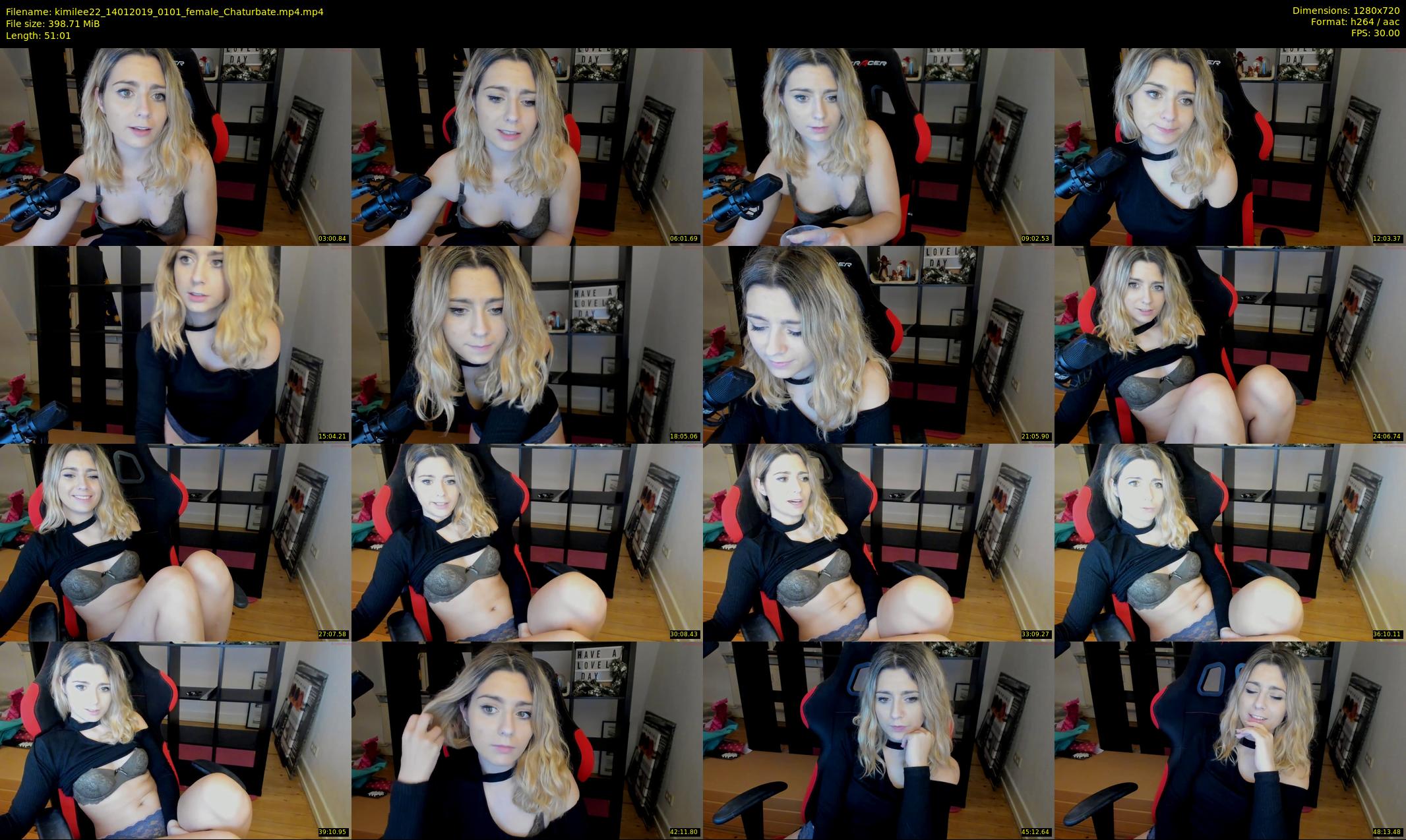 kimilee22 — 52 minute Chaturbate female cam show recording, 720p, Jan 14, 2019