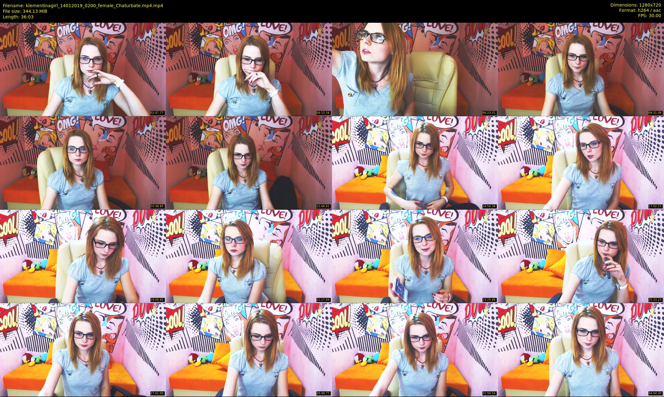 klementinagirl — 37 minute Chaturbate female cam show recording, 720p, Jan 14, 2019