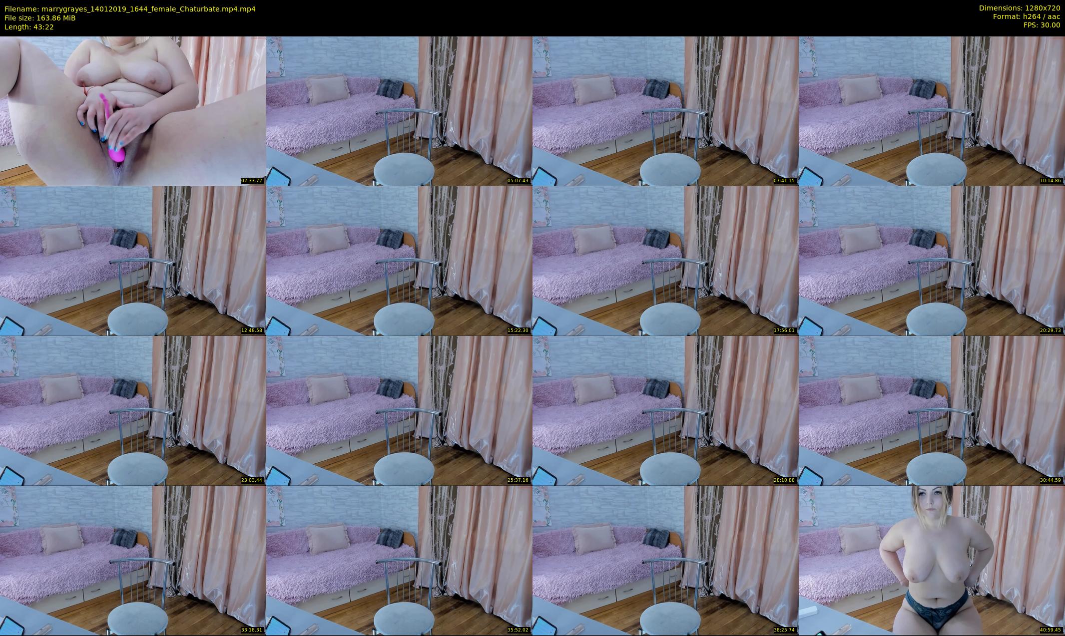 marrygrayes — 44 minute Chaturbate female cam show recording, 720p, Jan 14, 2019