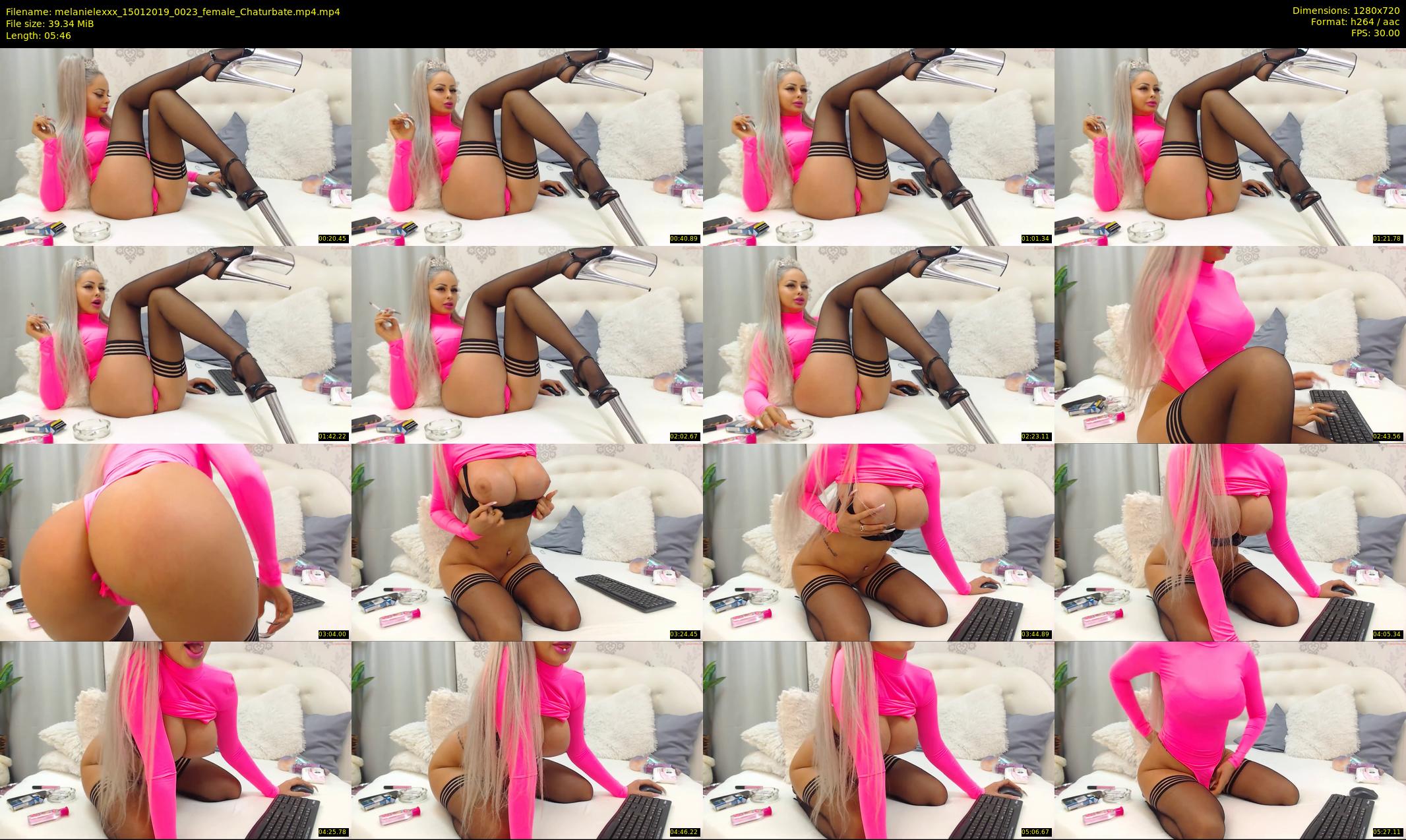 melanielexxx — 6 minute Chaturbate female cam show recording, 720p, Jan 15, 2019