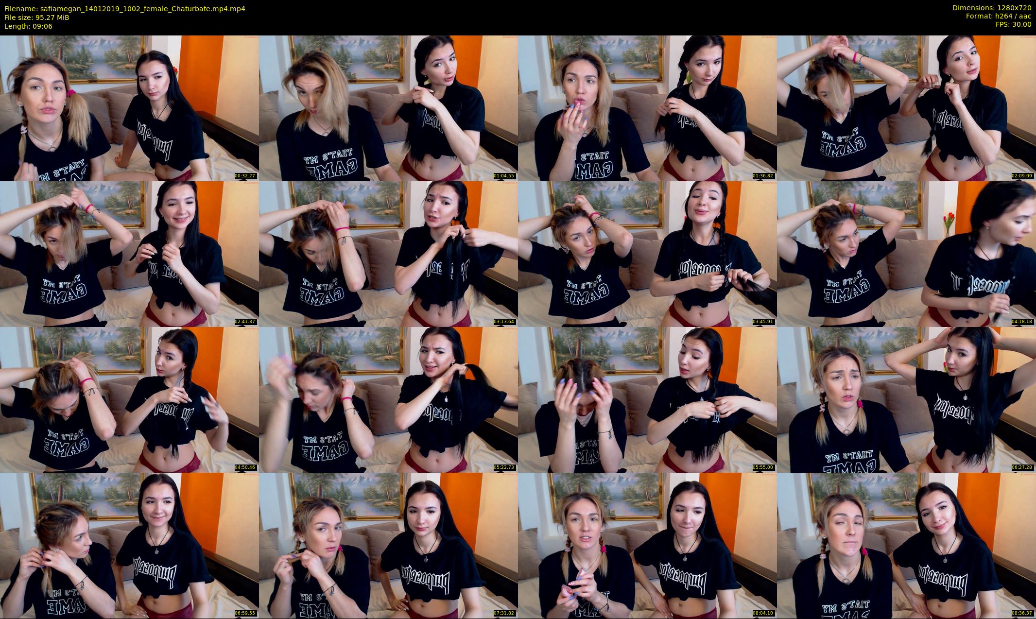 safiamegan — 10 minute Chaturbate couple cam show recording, 720p, Jan 14, 2019