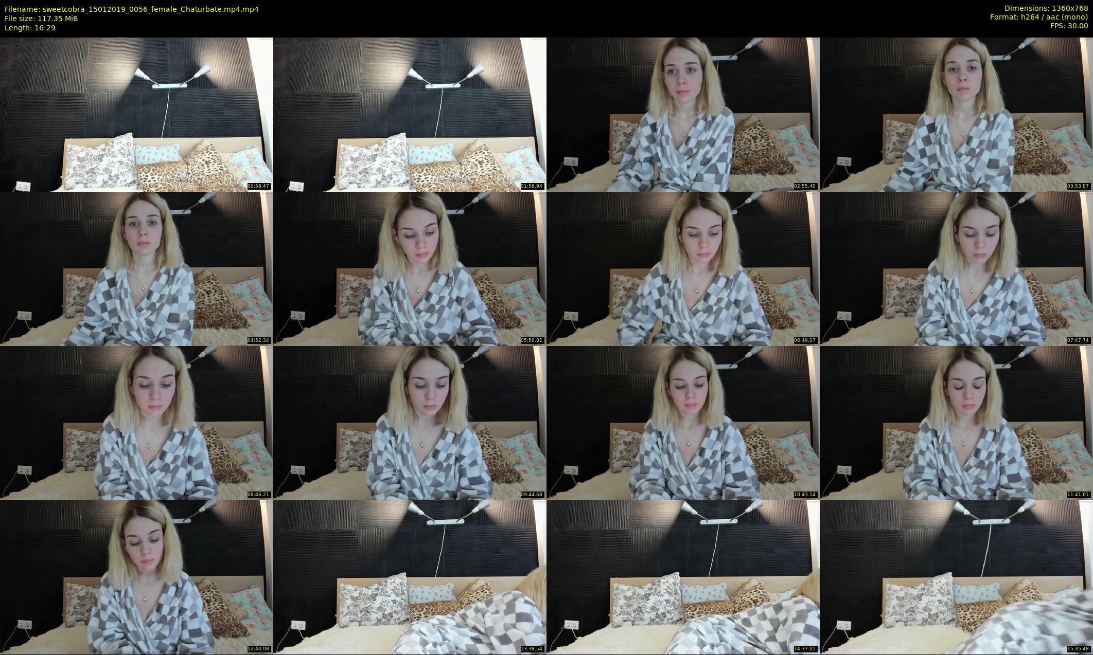 sweetcobra — 17 minute Chaturbate female cam show recording, 720p, Jan 15, 2019