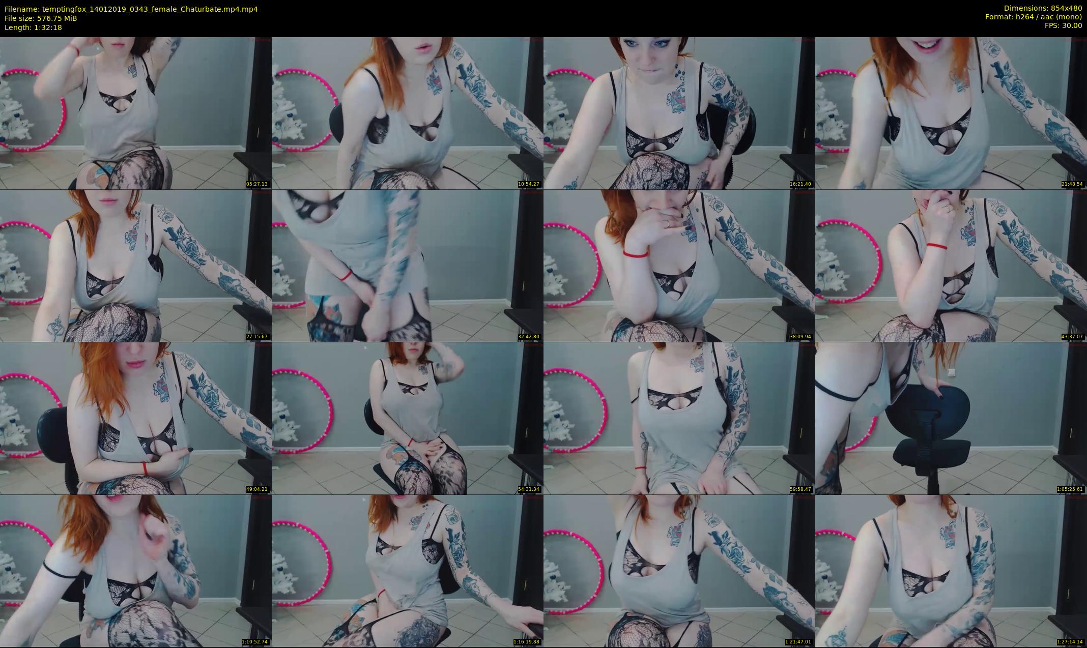 temptingfox — 93 minute Chaturbate female cam show recording, 480p, Jan 14, 2019