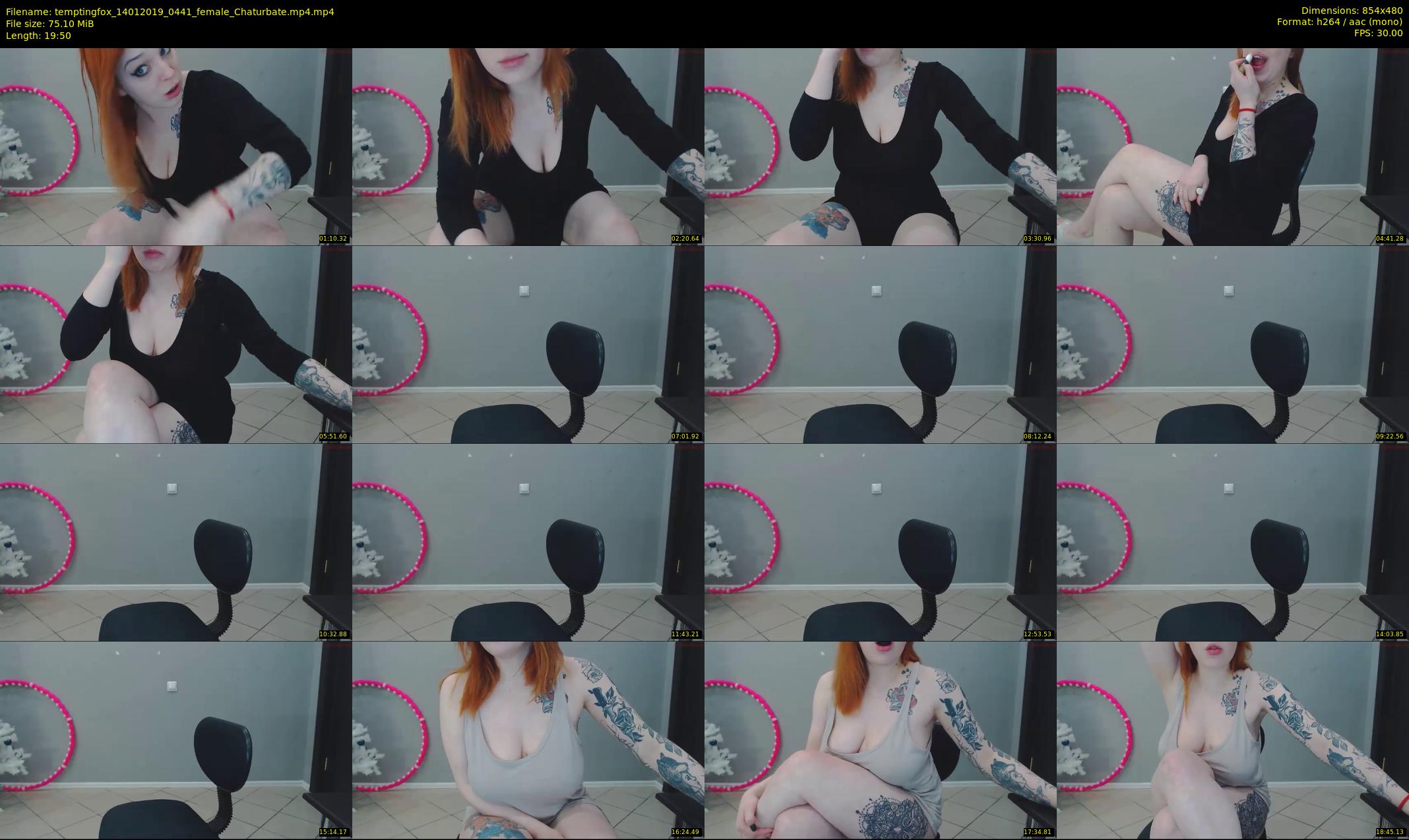 temptingfox — 20 minute Chaturbate female cam show recording, 480p, Jan 14, 2019