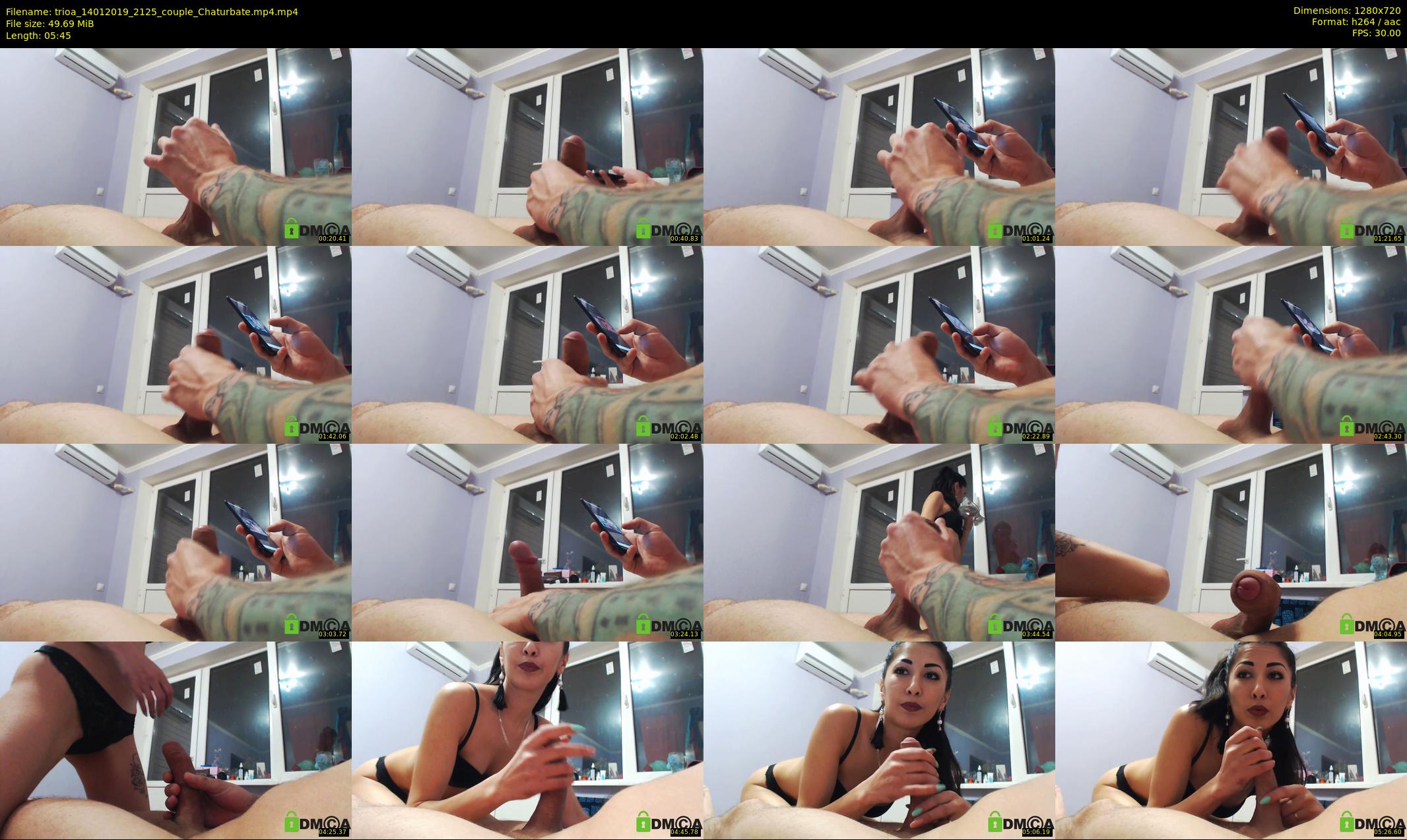 trioa — 6 minute Chaturbate couple cam show recording, 720p, Jan 14, 2019