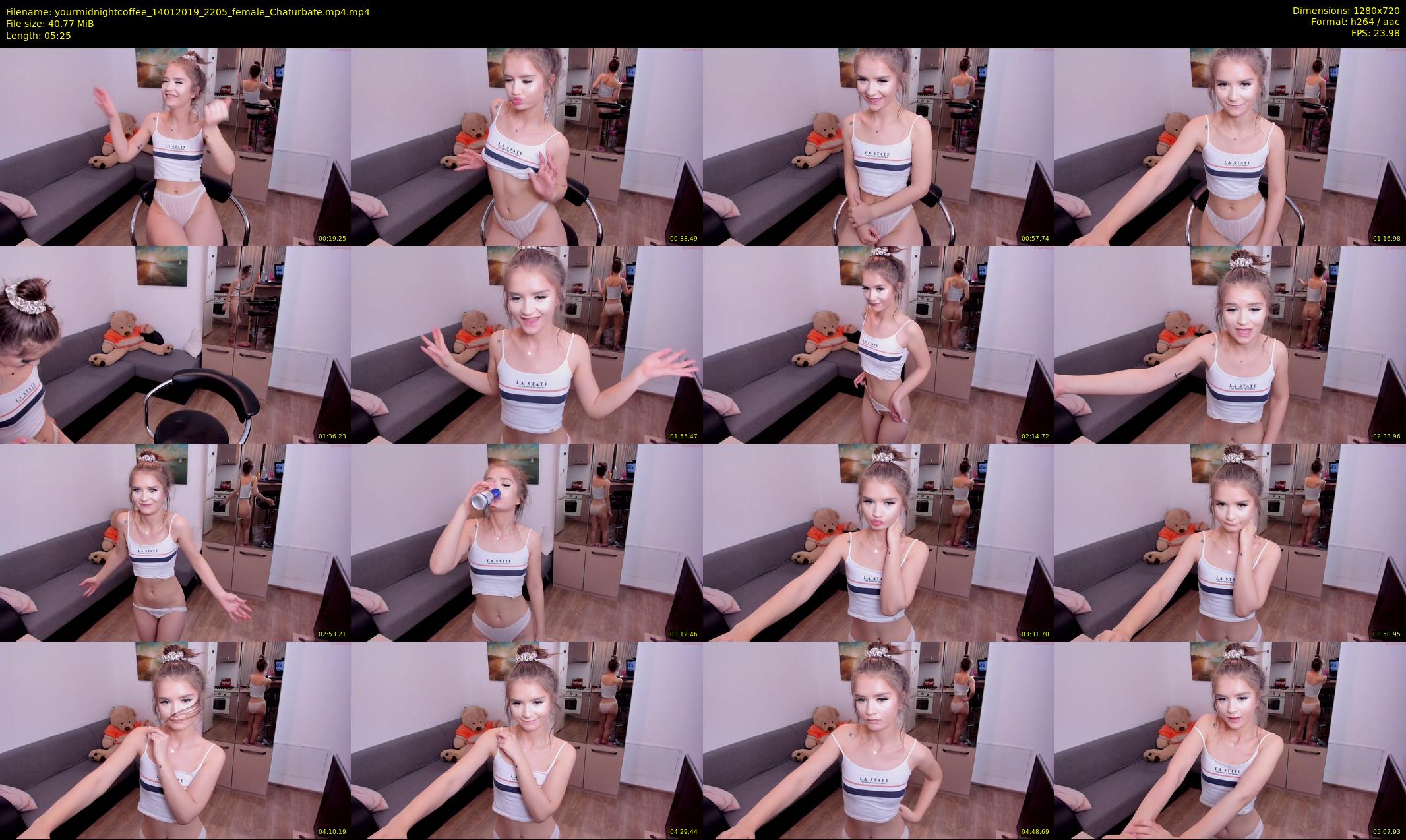 yourmidnightcoffee — 6 minute Chaturbate female cam show recording, 720p, Jan 14, 2019