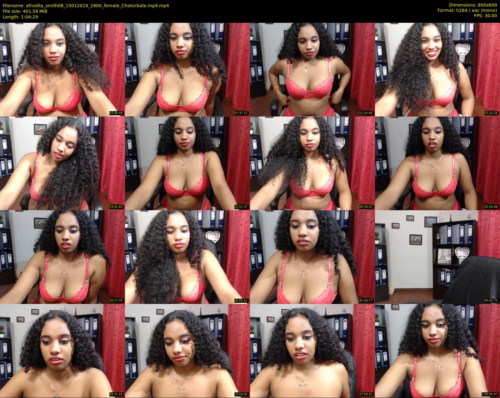 afrodita_smith08 — 65 minute Chaturbate female cam show recording, 480p, Jan 15, 2019