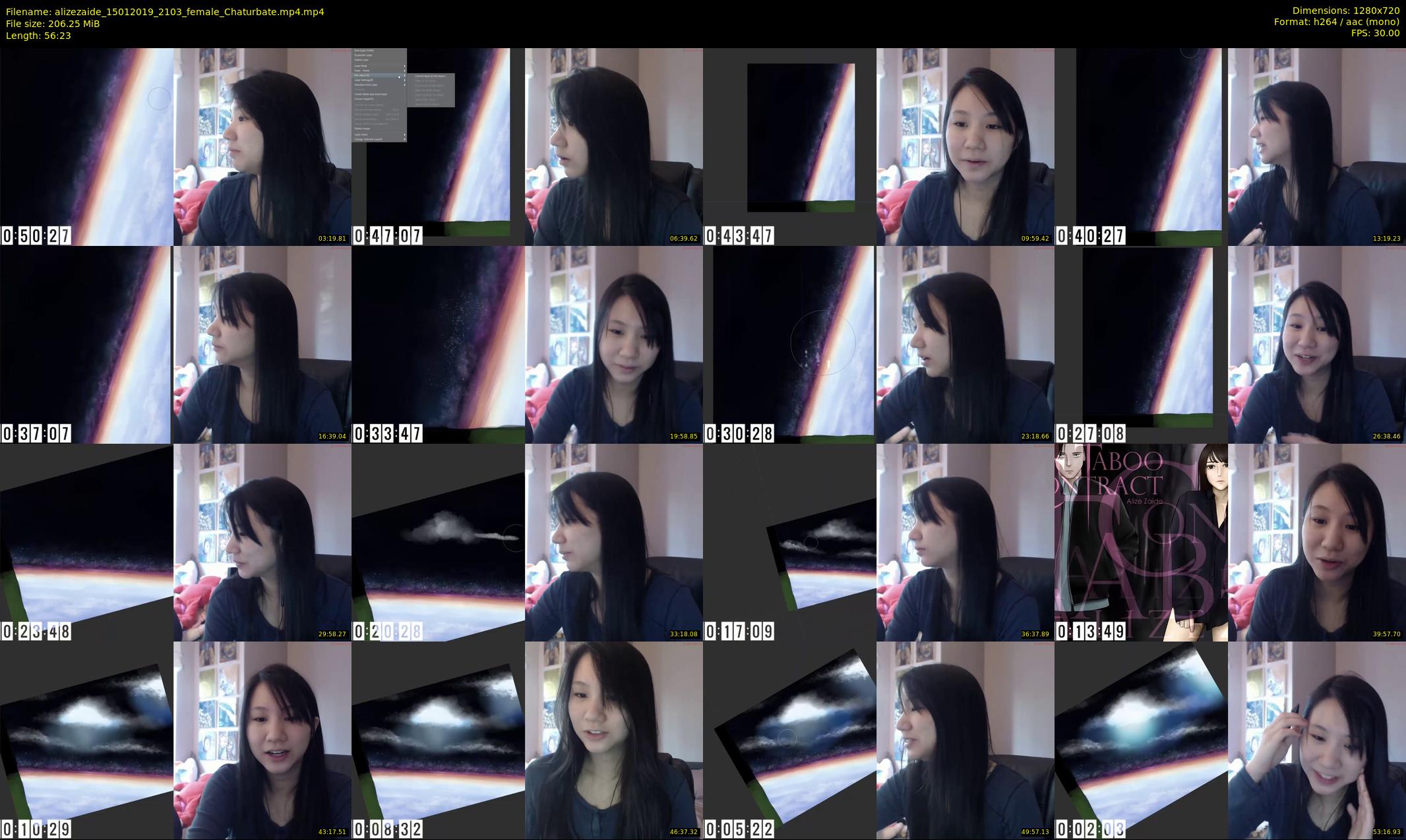 alizezaide — 57 minute Chaturbate female cam show recording, 720p, Jan 15, 2019