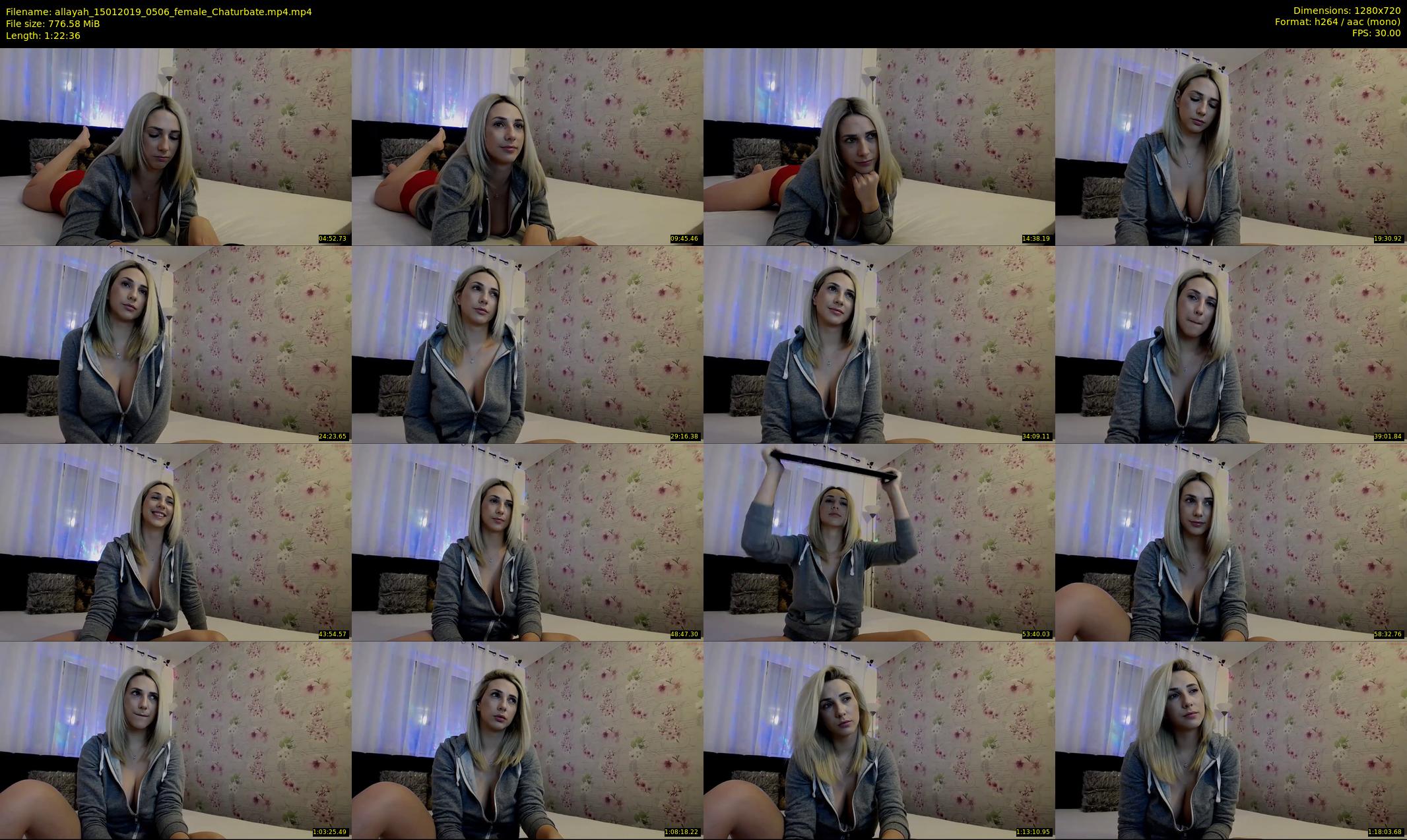 allayah — 83 minute Chaturbate female cam show recording, 720p, Jan 15, 2019