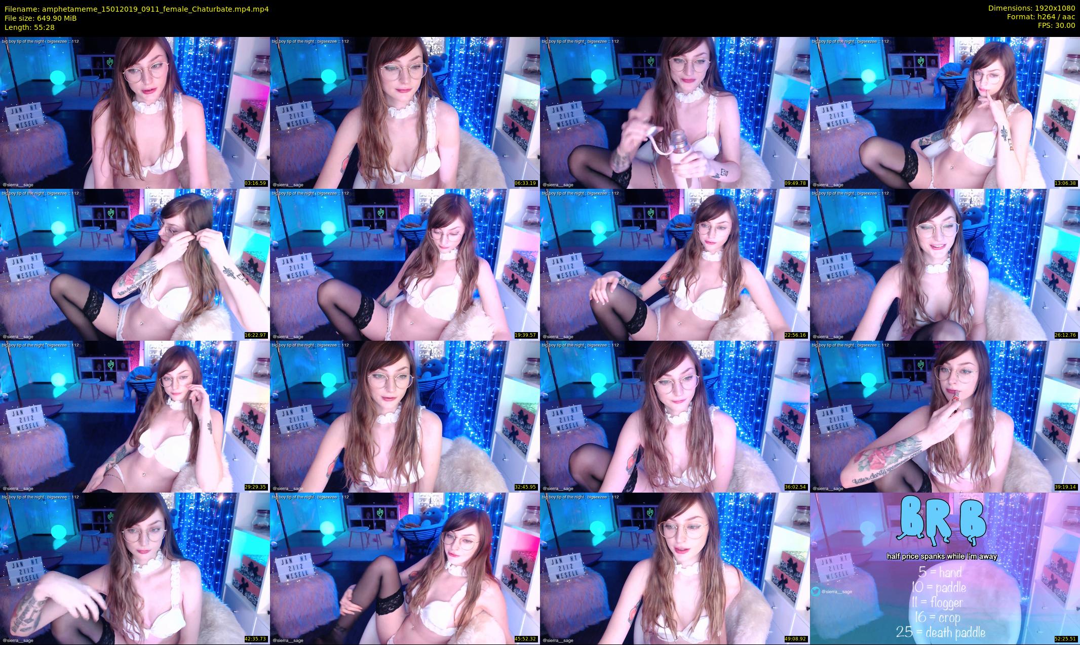 amphetameme — 56 minute Chaturbate female cam show recording, 1080p, Jan 15, 2019