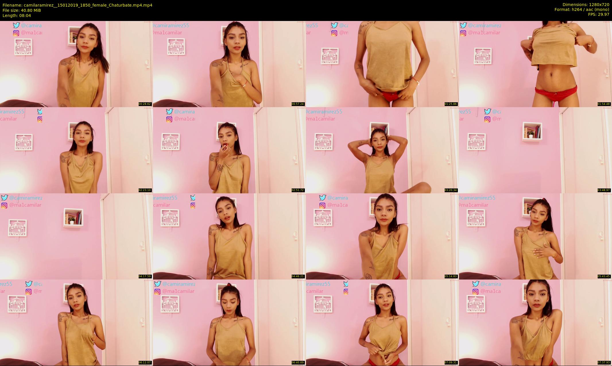 camilaramirez_ — 9 minute Chaturbate female cam show recording, 720p, Jan 15, 2019