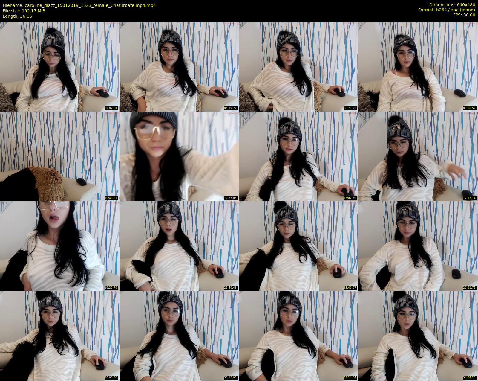 caroline_diazz — 37 minute Chaturbate female cam show recording, 480p, Jan 15, 2019
