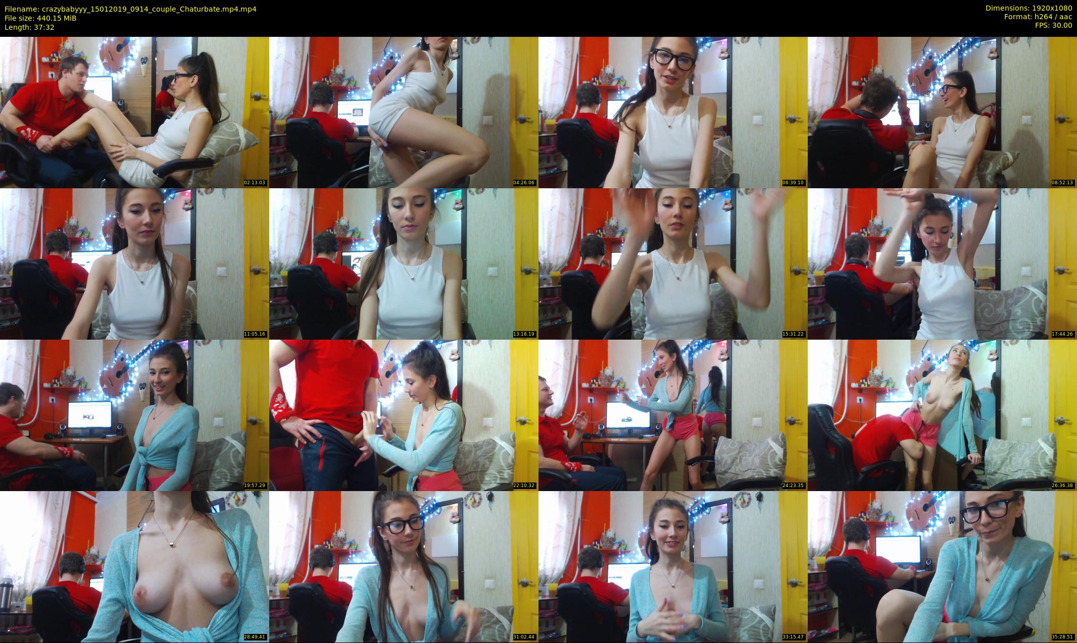 crazybabyyy — 38 minute Chaturbate couple cam show recording, 1080p, Jan 15, 2019