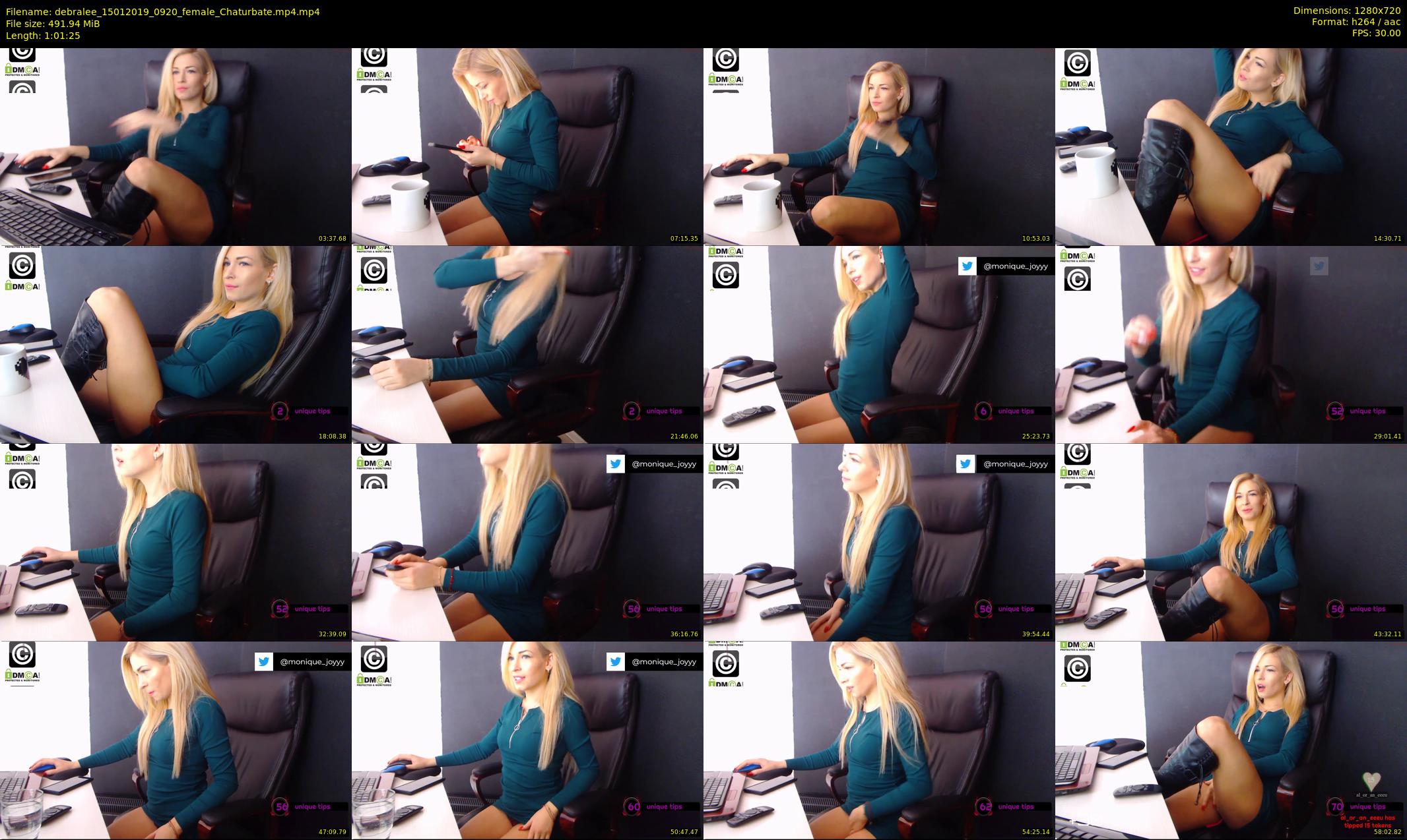 debralee — 62 minute Chaturbate female cam show recording, 720p, Jan 15, 2019