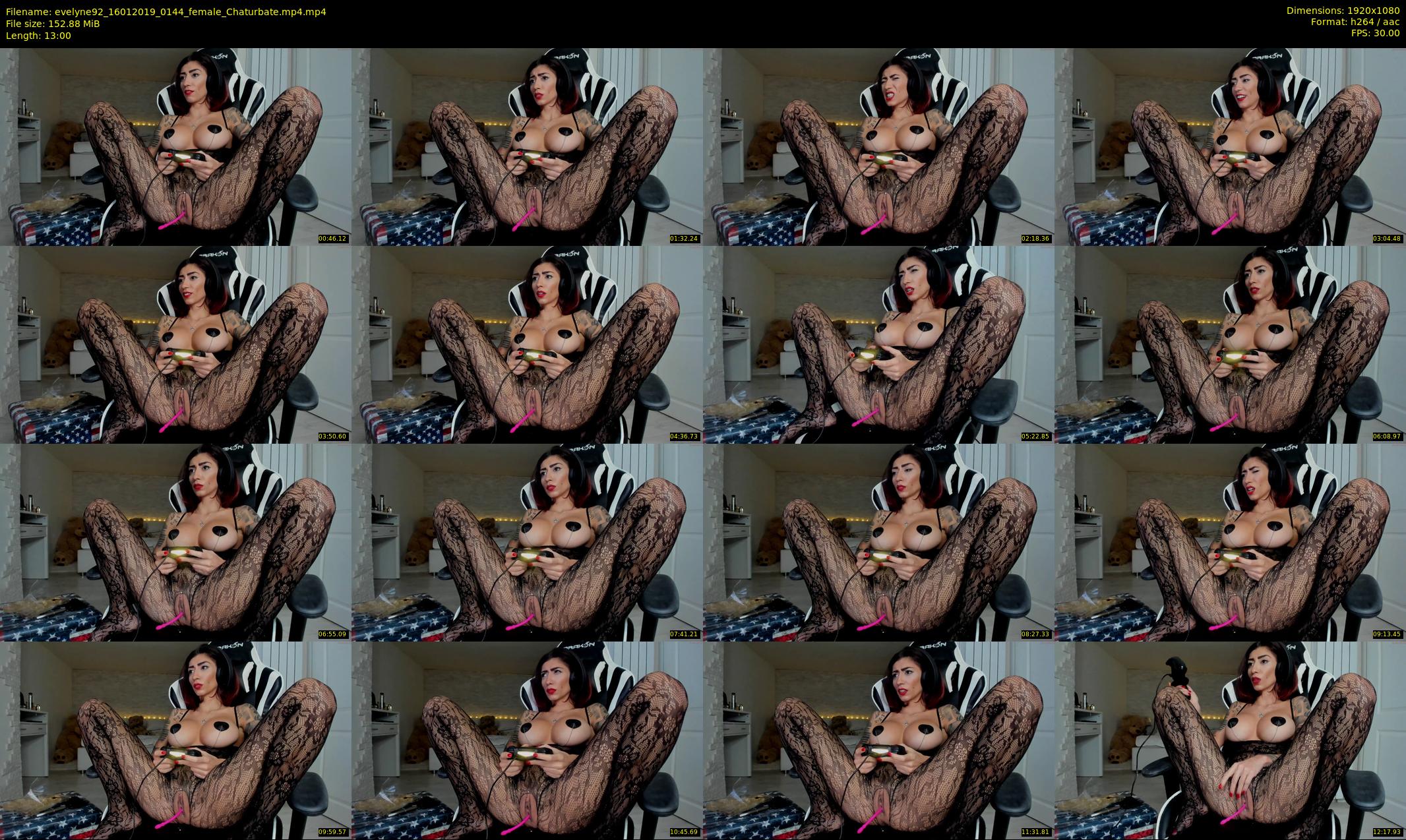 evelyne92 — 13 minute Chaturbate female cam show recording, 1080p, Jan 16, 2019