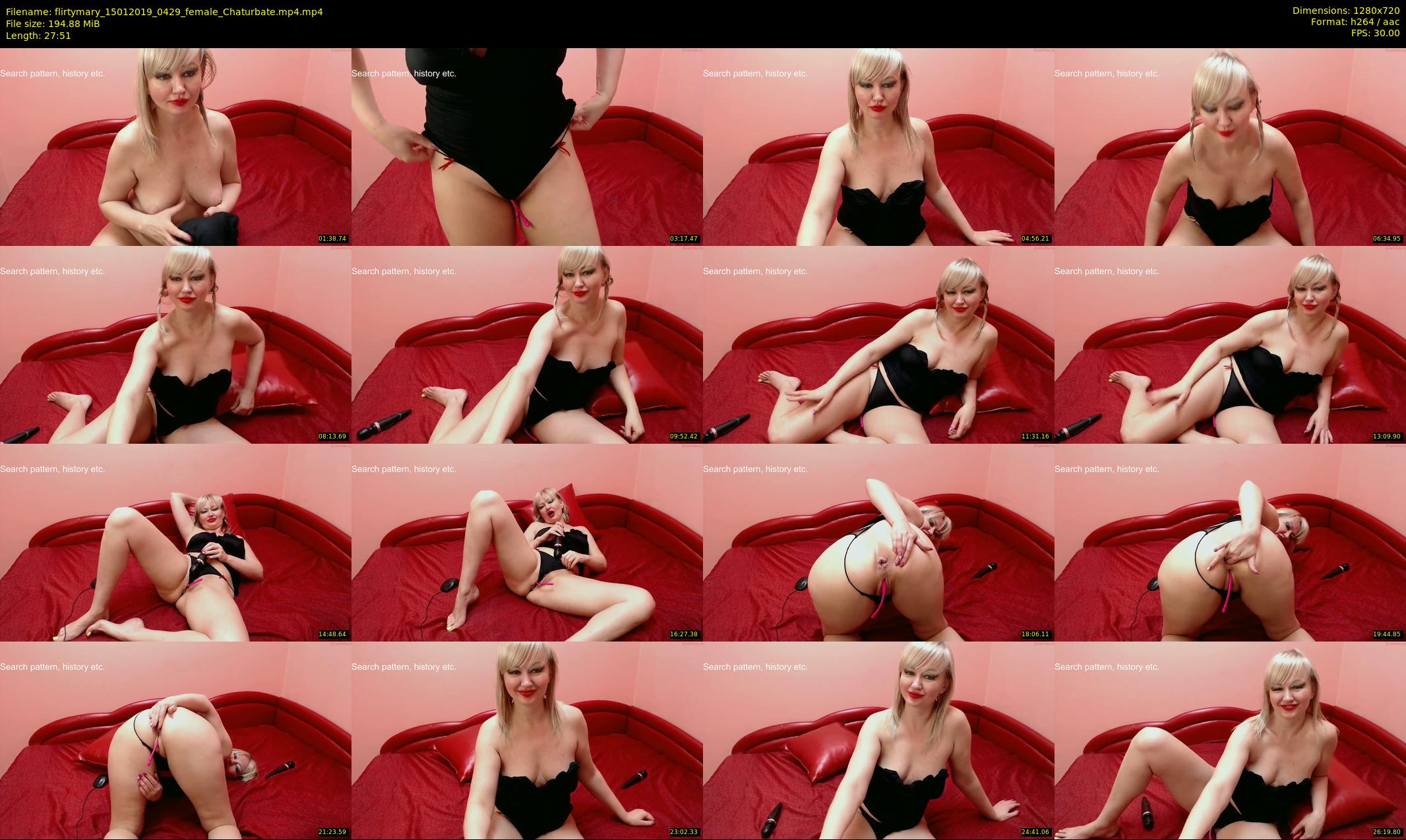 flirtymary — 28 minute Chaturbate female cam show recording, 720p, Jan 15, 2019