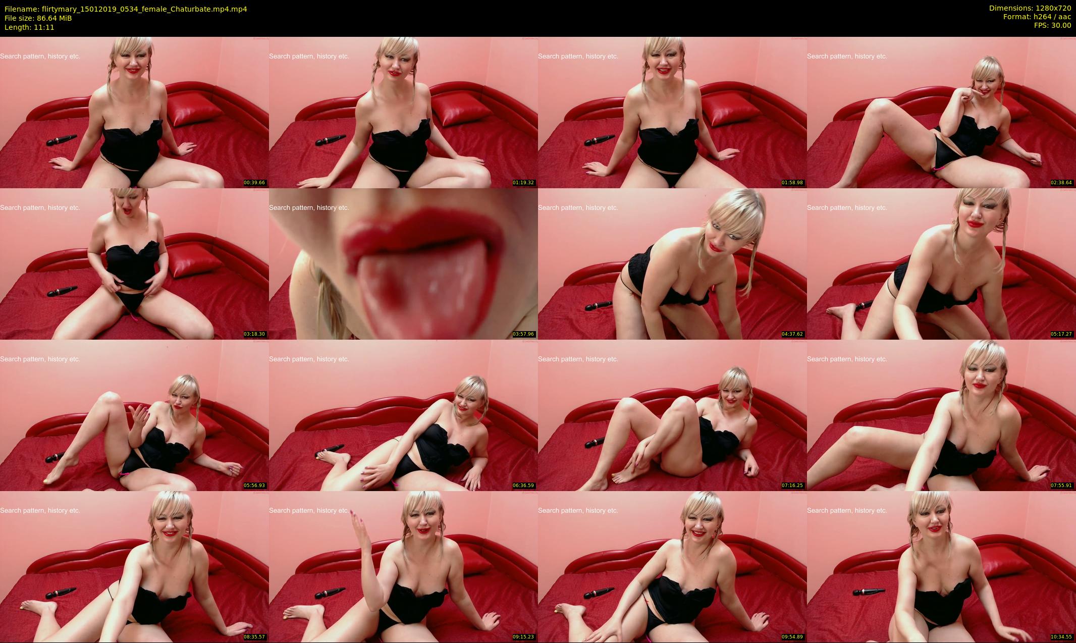 flirtymary — 12 minute Chaturbate female cam show recording, 720p, Jan 15, 2019
