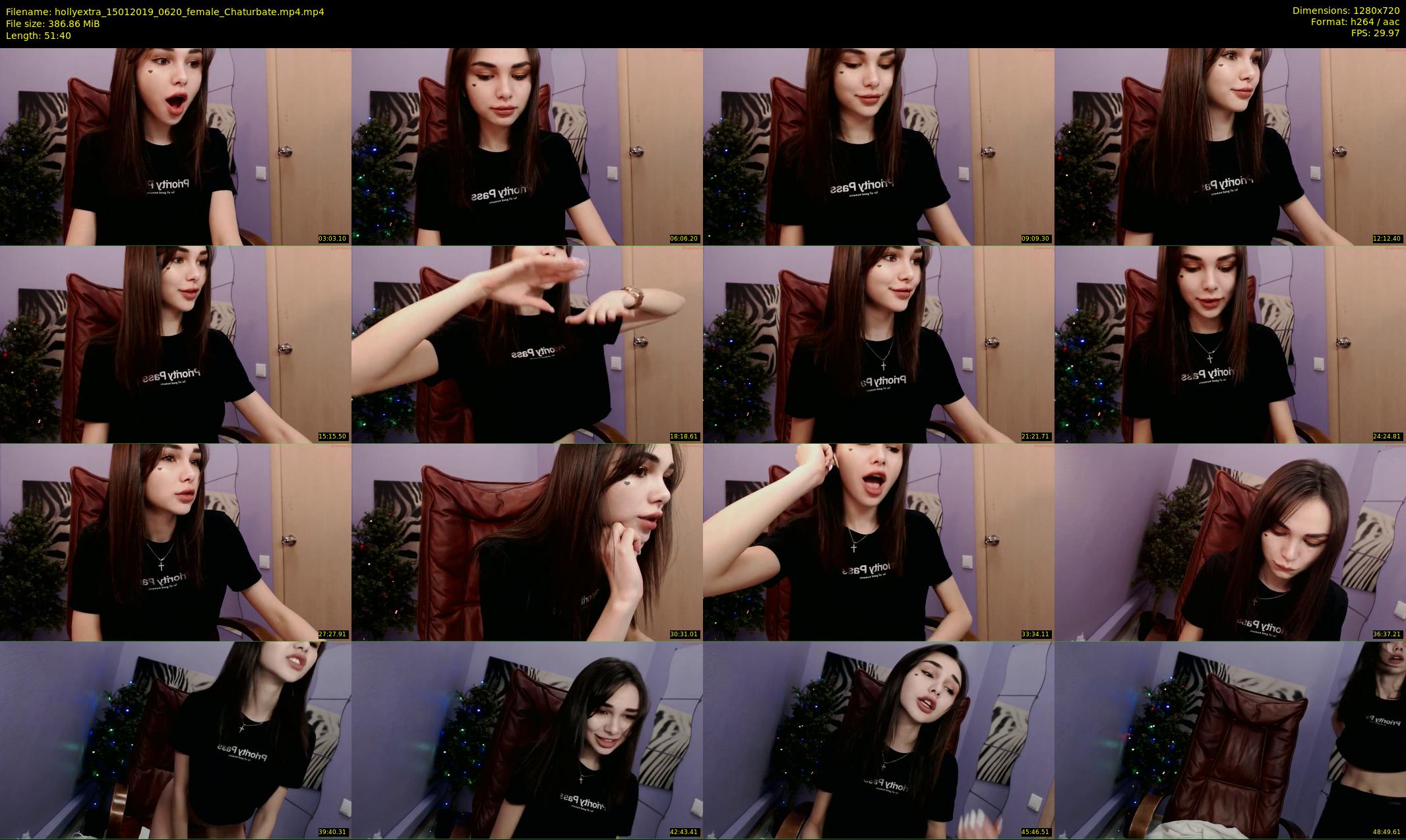 hollyextra — 52 minute Chaturbate female cam show recording, 720p, Jan 15, 2019