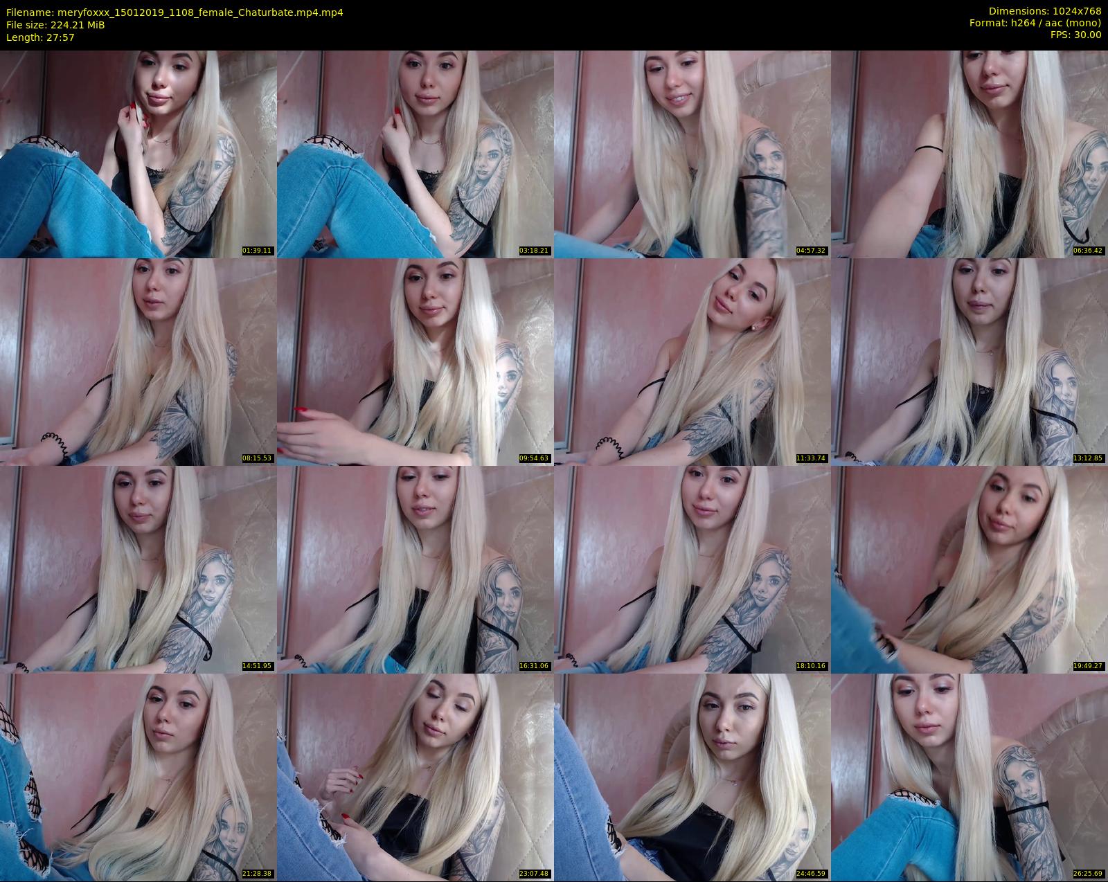meryfoxxx — 28 minute Chaturbate female cam show recording, 720p, Jan 15, 2019