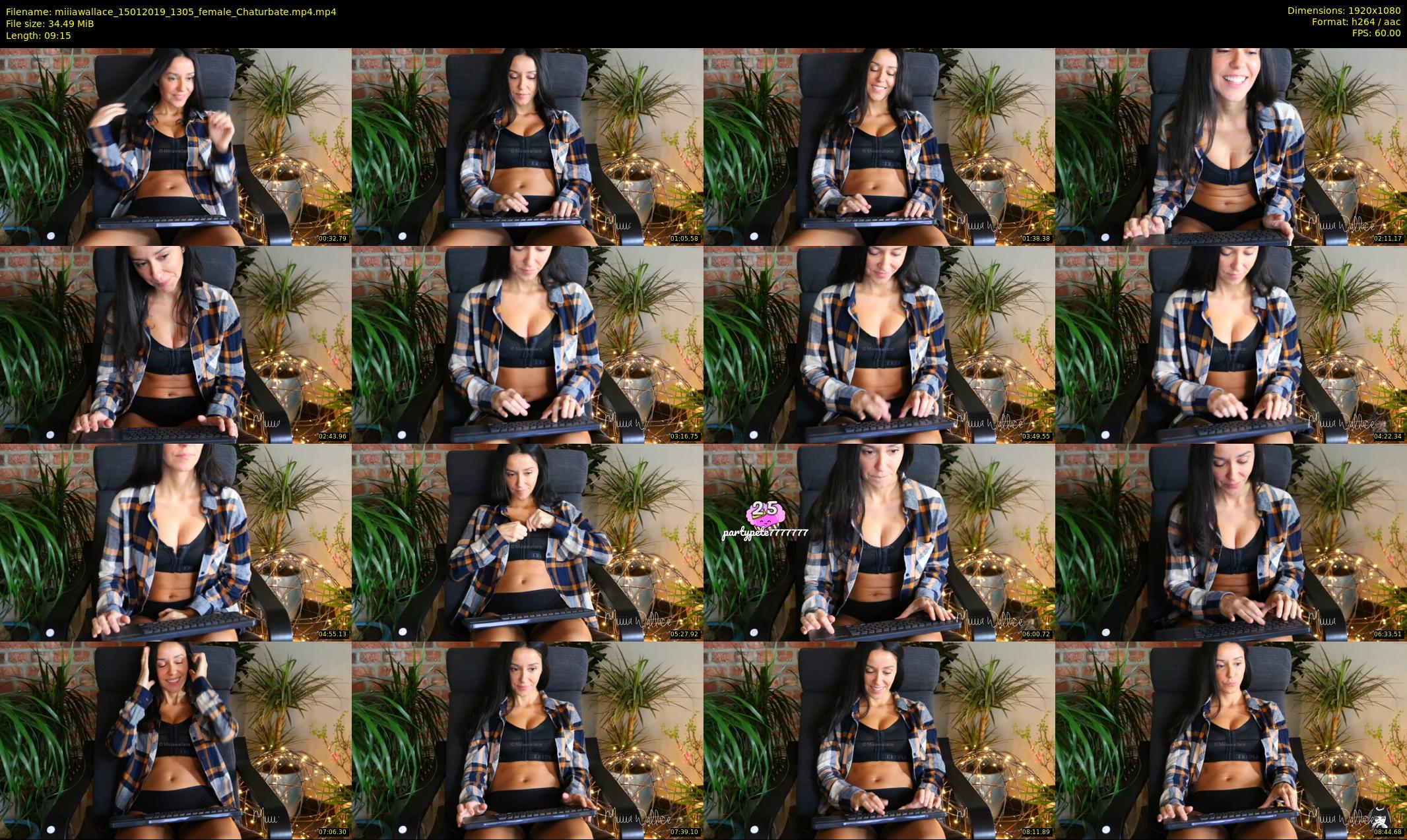 miiiawallace — 10 minute Chaturbate female cam show recording, 1080p, Jan 15, 2019