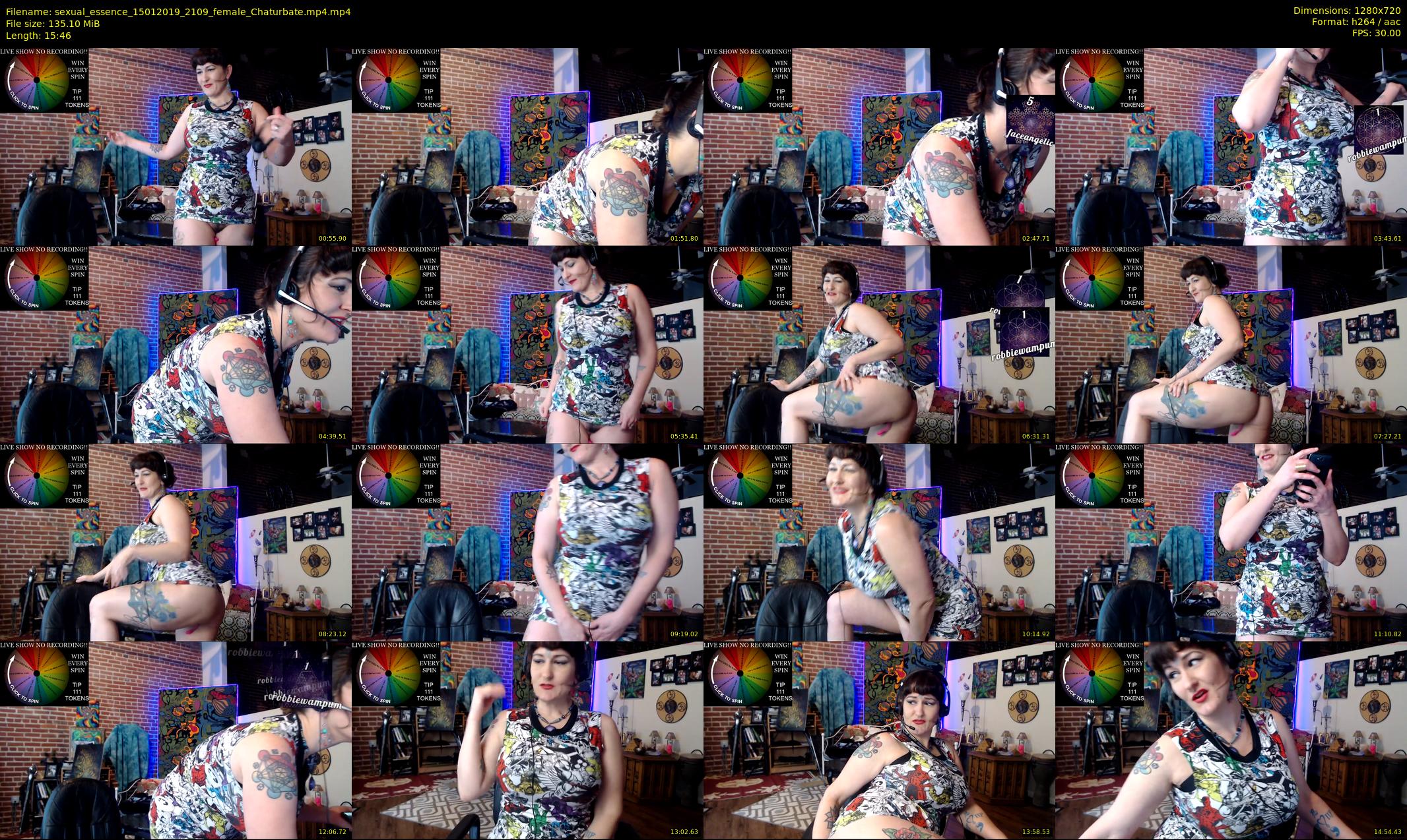 sexual_essence — 16 minute Chaturbate female cam show recording, 720p, Jan 15, 2019