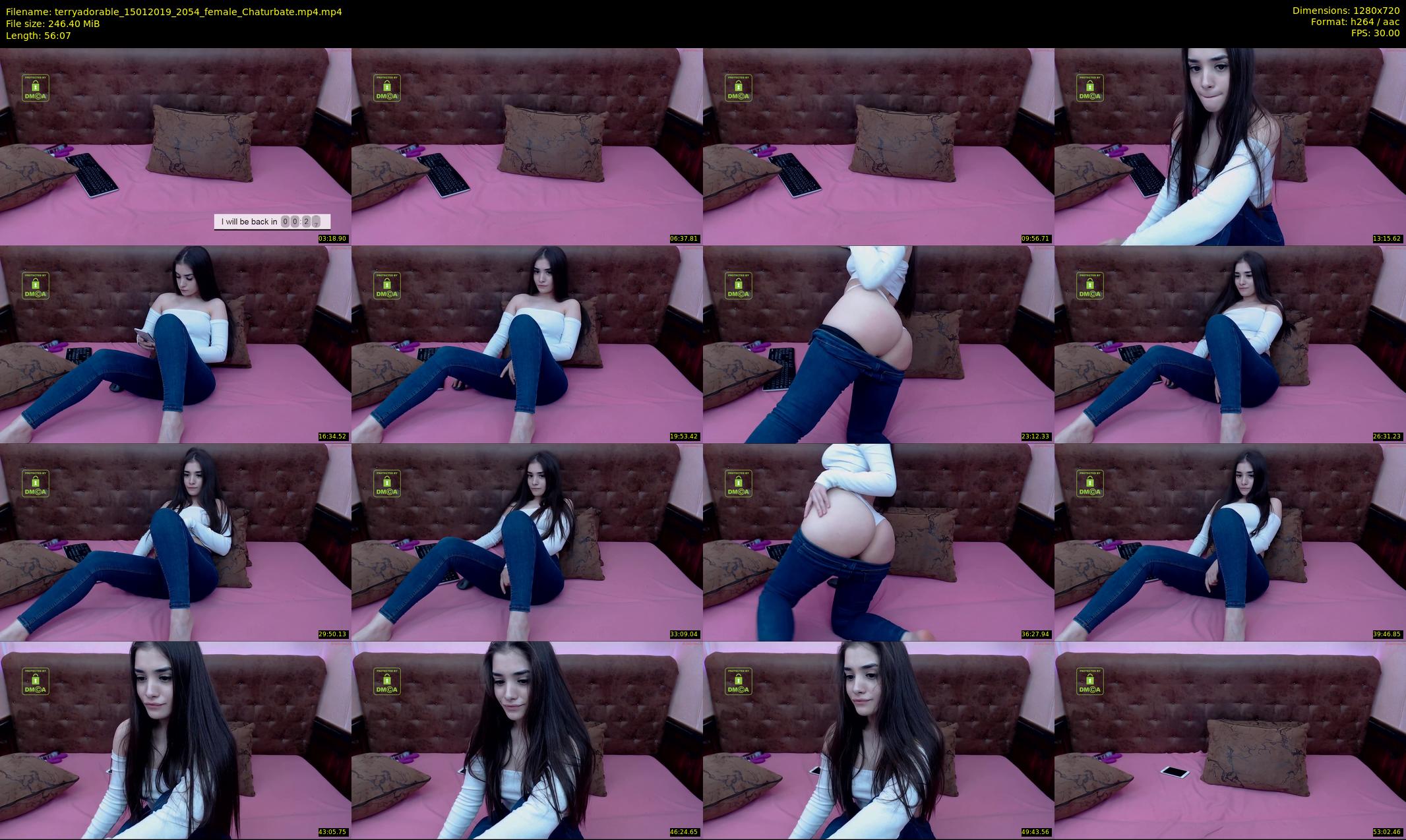 terryadorable — 57 minute Chaturbate female cam show recording, 720p, Jan 15, 2019
