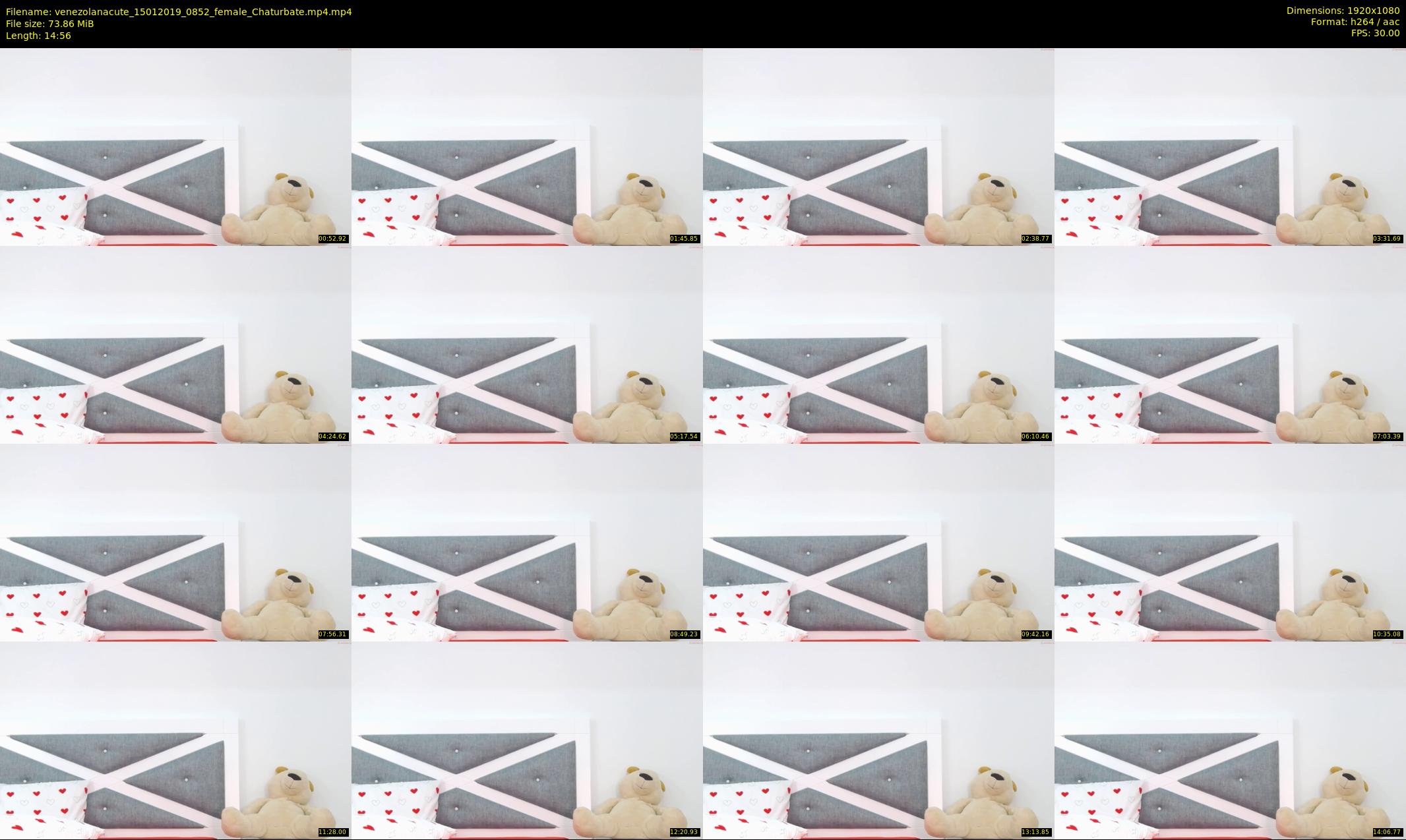 venezolanacute — 15 minute Chaturbate female cam show recording, 1080p, Jan 15, 2019