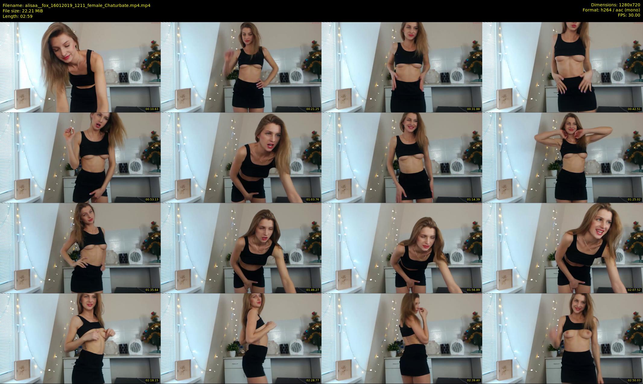 alisaa__fox — 3 minute Chaturbate female cam show recording, 720p, Jan 16, 2019