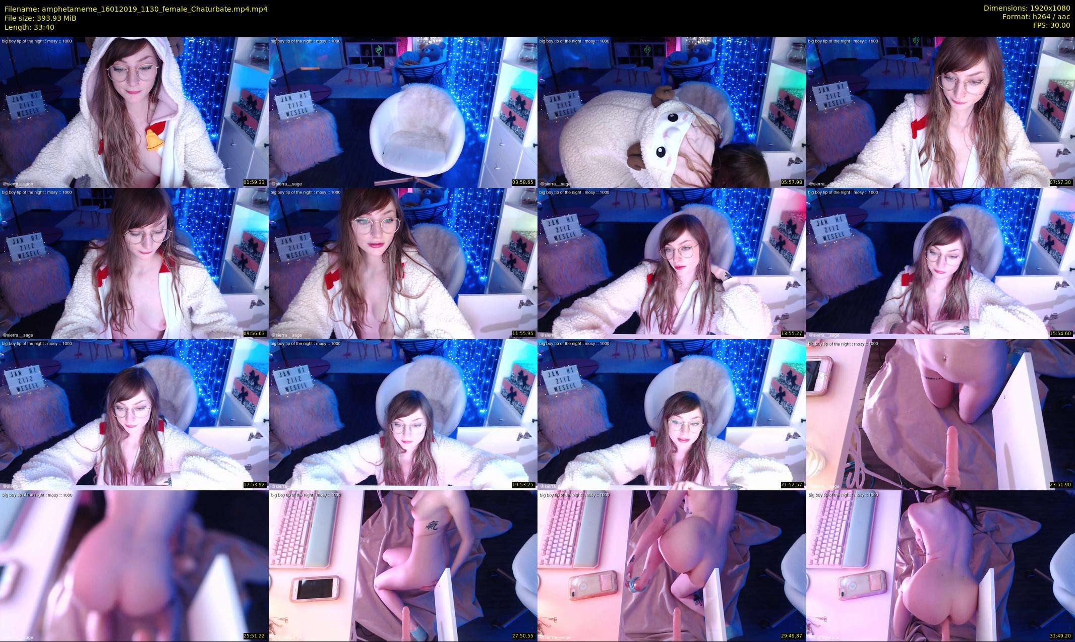 amphetameme — 34 minute Chaturbate female cam show recording, 1080p, Jan 16, 2019
